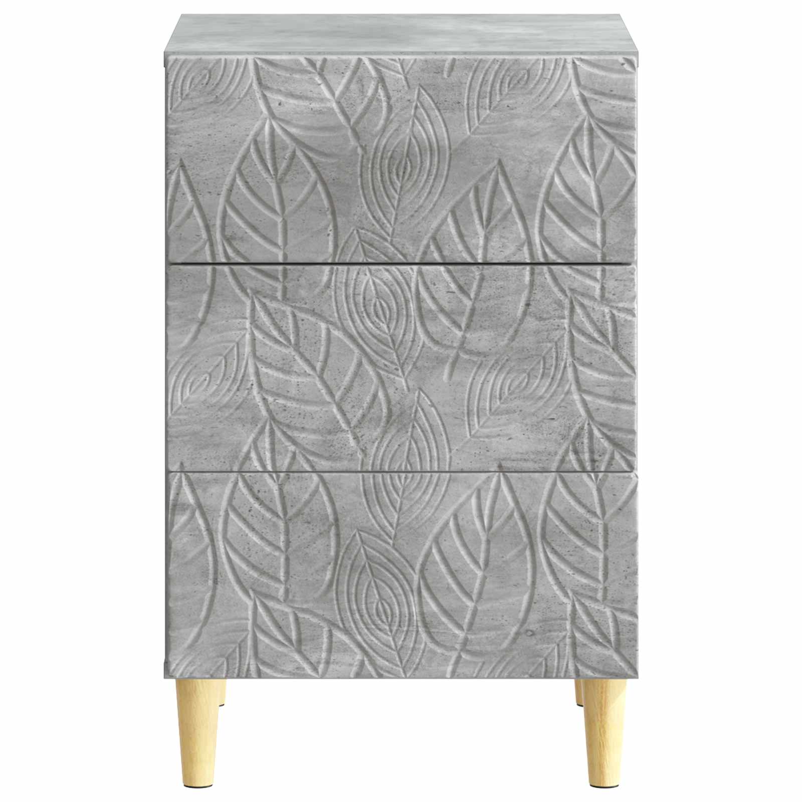 Nachtkastje Betongrijs 43 x 39,5 x 66,5 cm Bewerkt hout – afbeelding 4