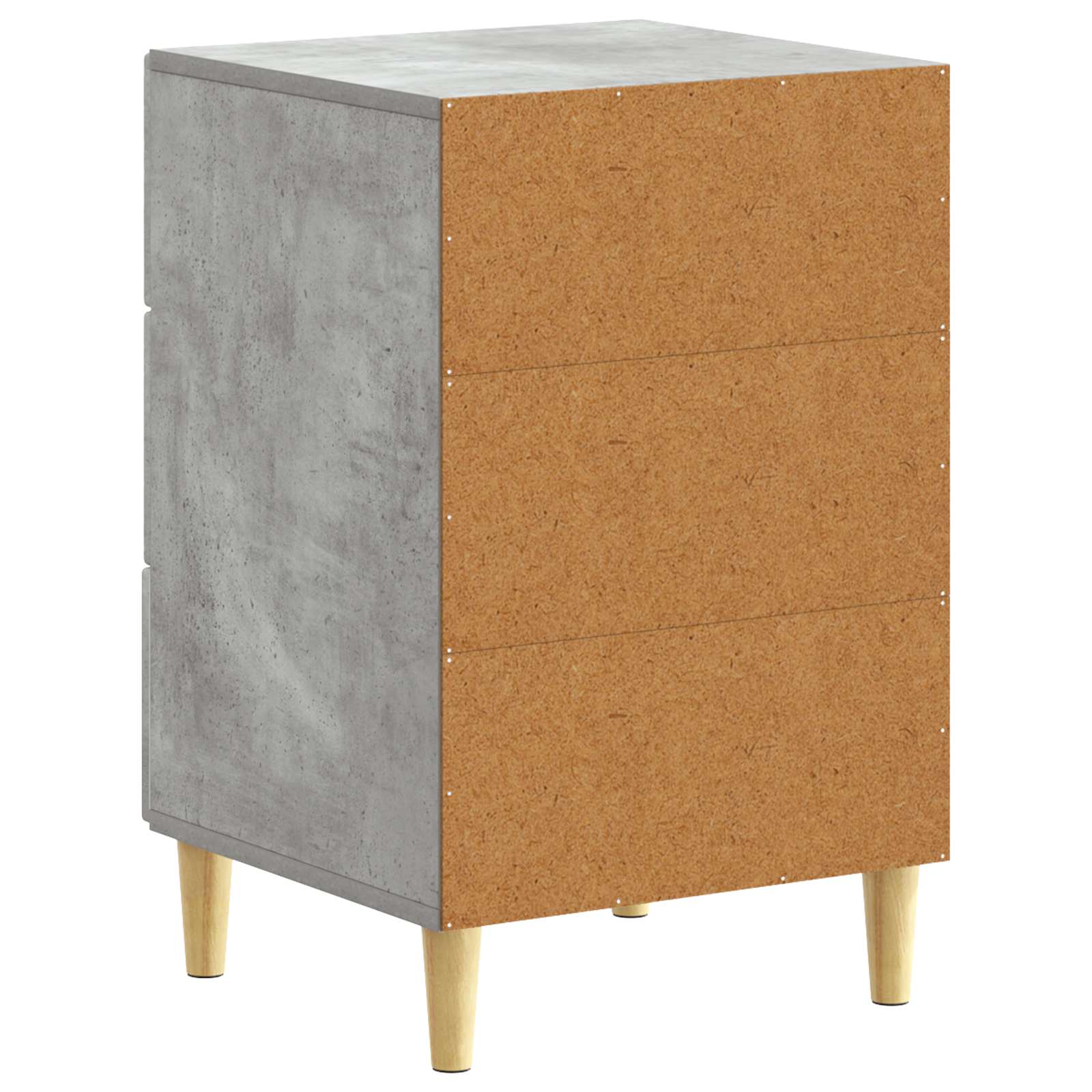 Nachtkastje Betongrijs 43 x 39,5 x 66,5 cm Bewerkt hout – afbeelding 6