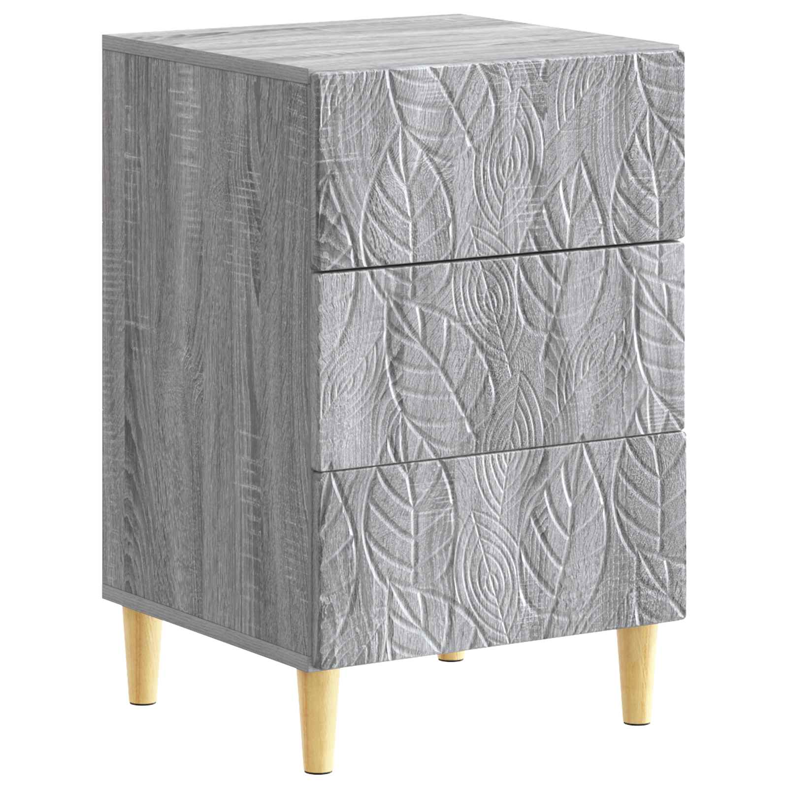 Nachtkastje Grijs Sonoma 43 x 39,5 x 66,5 cm Bewerkt hout – afbeelding 2