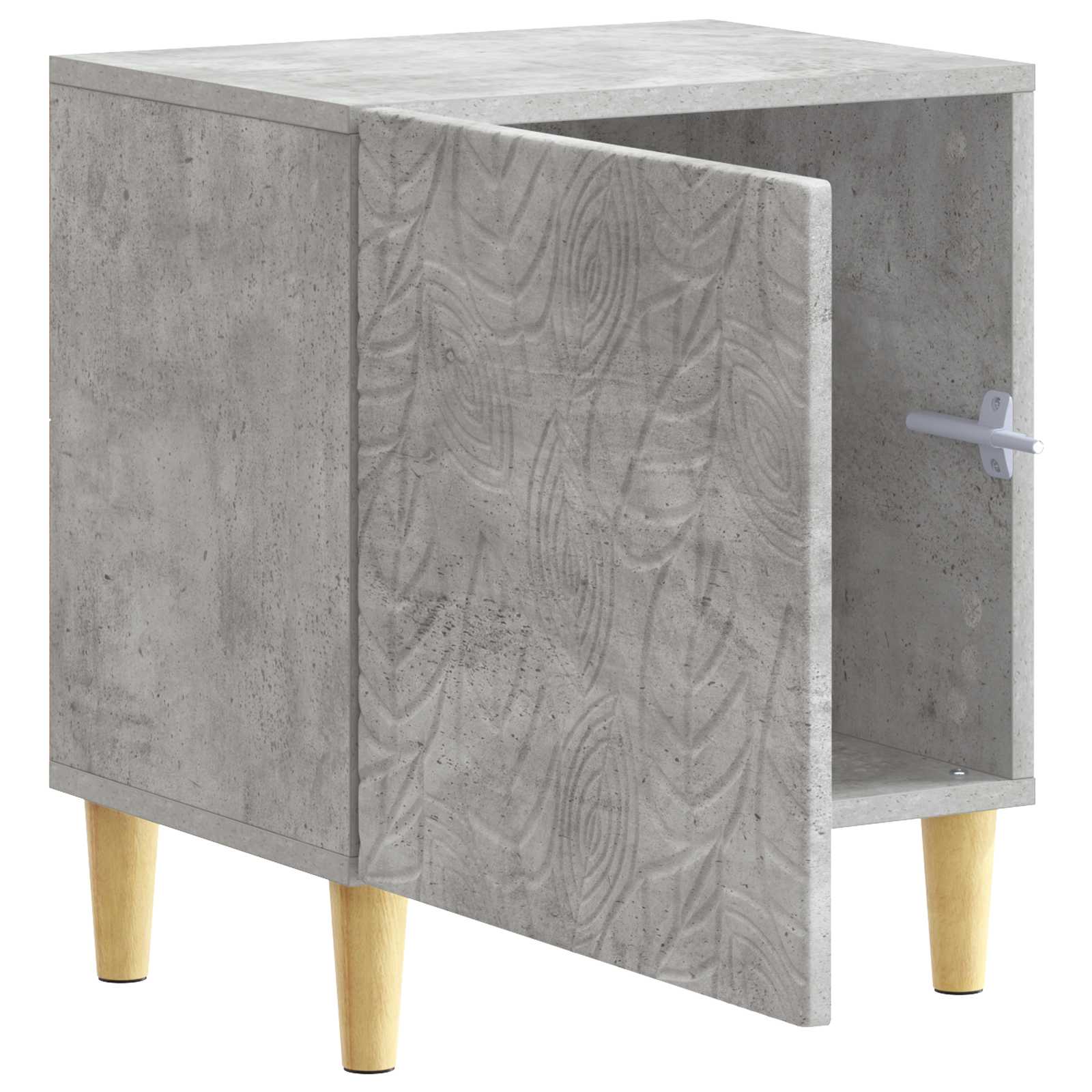 Nachtkastje 2 pcs Betongrijs 43 x 34,5 x 50 cm Bewerkt hout – afbeelding 5