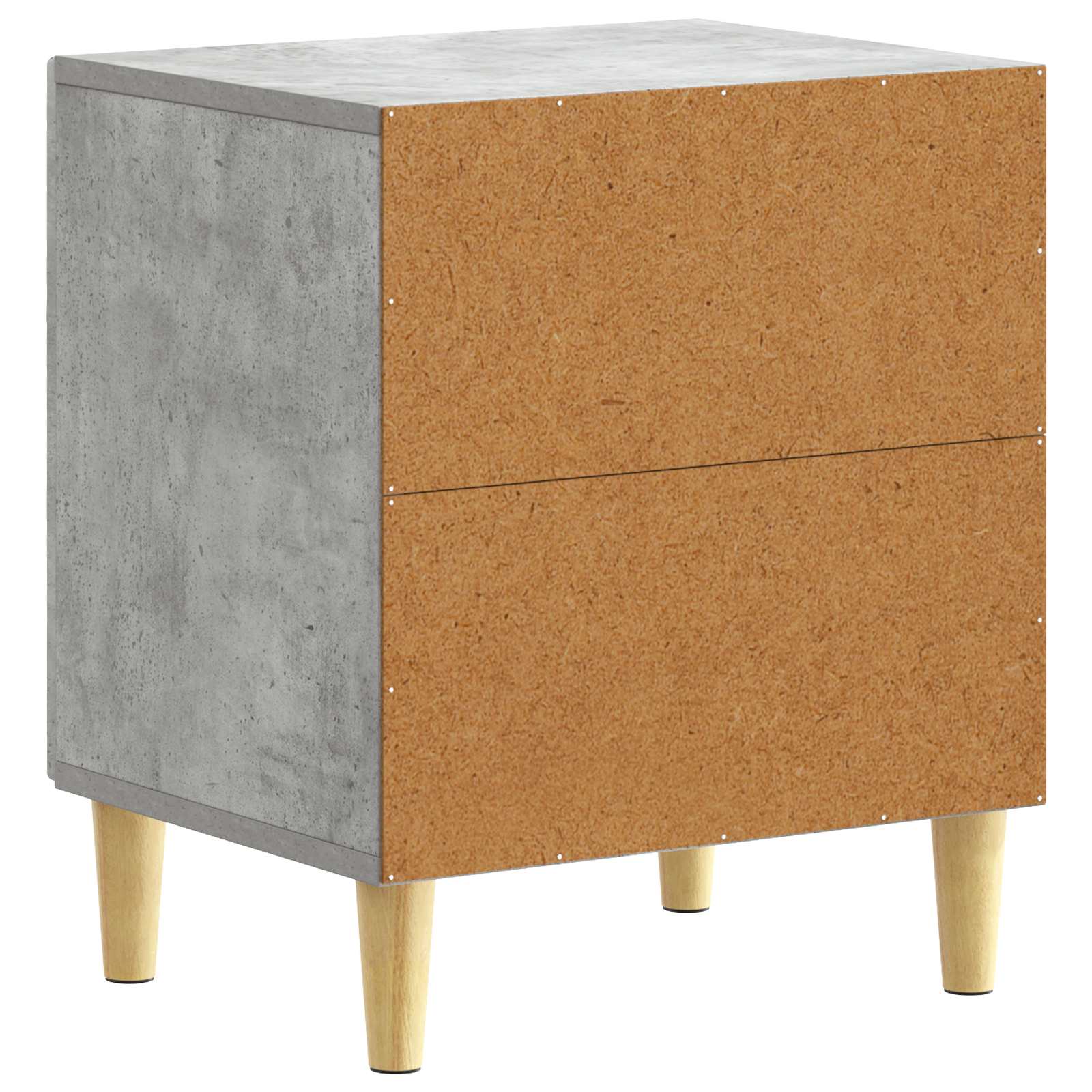 Nachtkastje 2 pcs Betongrijs 43 x 34,5 x 50 cm Bewerkt hout – afbeelding 8