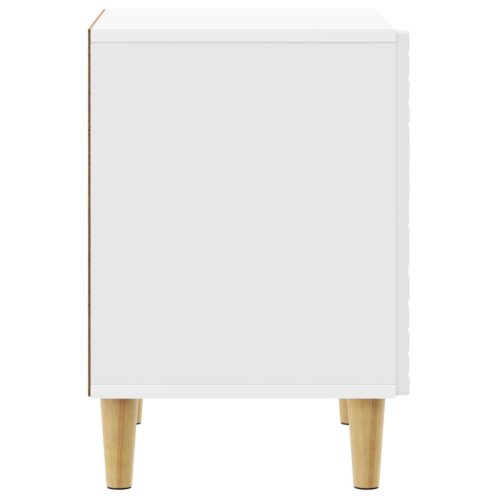 Nachtkastje Hoogglans Wit 43 x 34,5 x 50 cm Bewerkt hout – afbeelding 5
