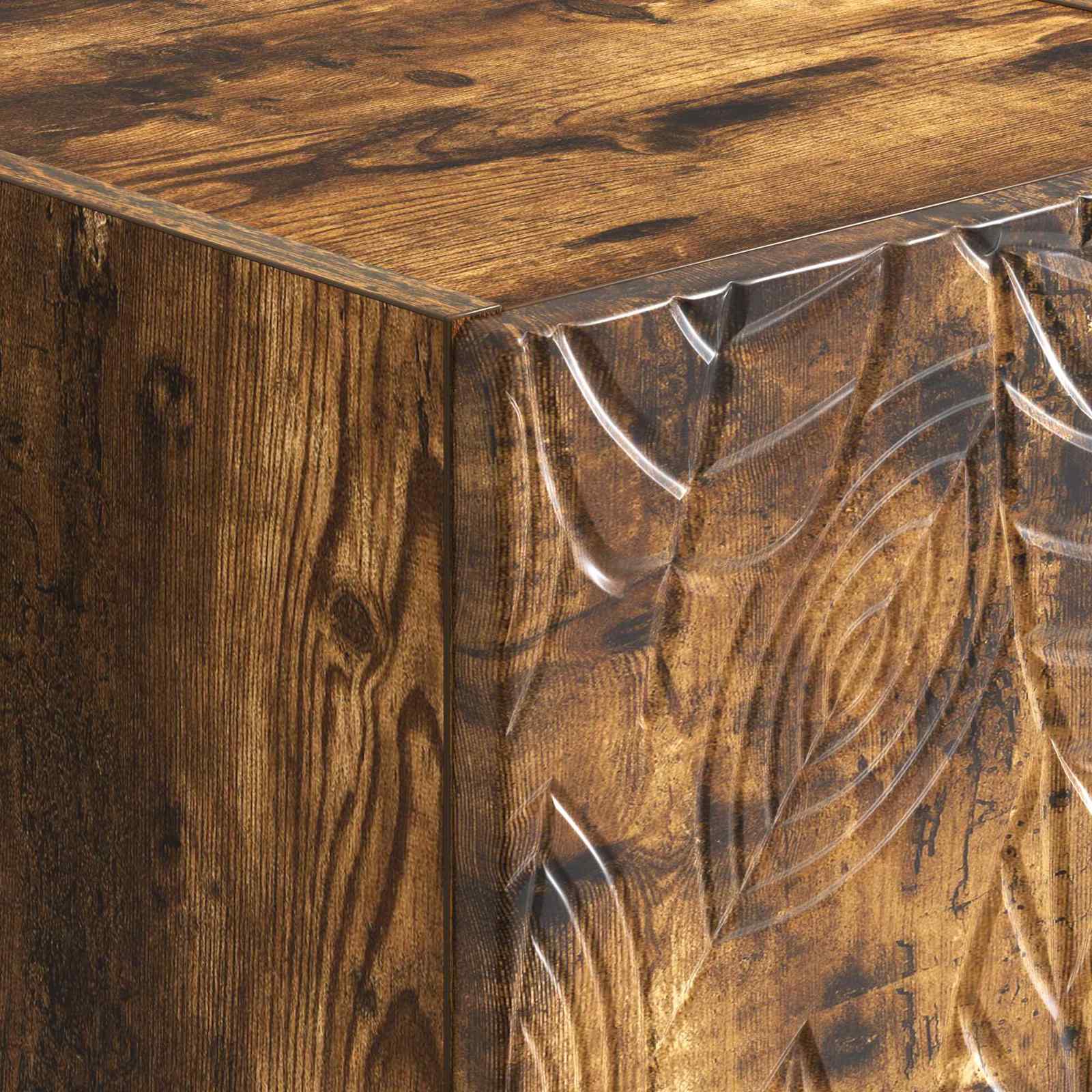 Nachtkastje Gerookt eiken 43 x 34,5 x 50 cm Bewerkt hout – afbeelding 7