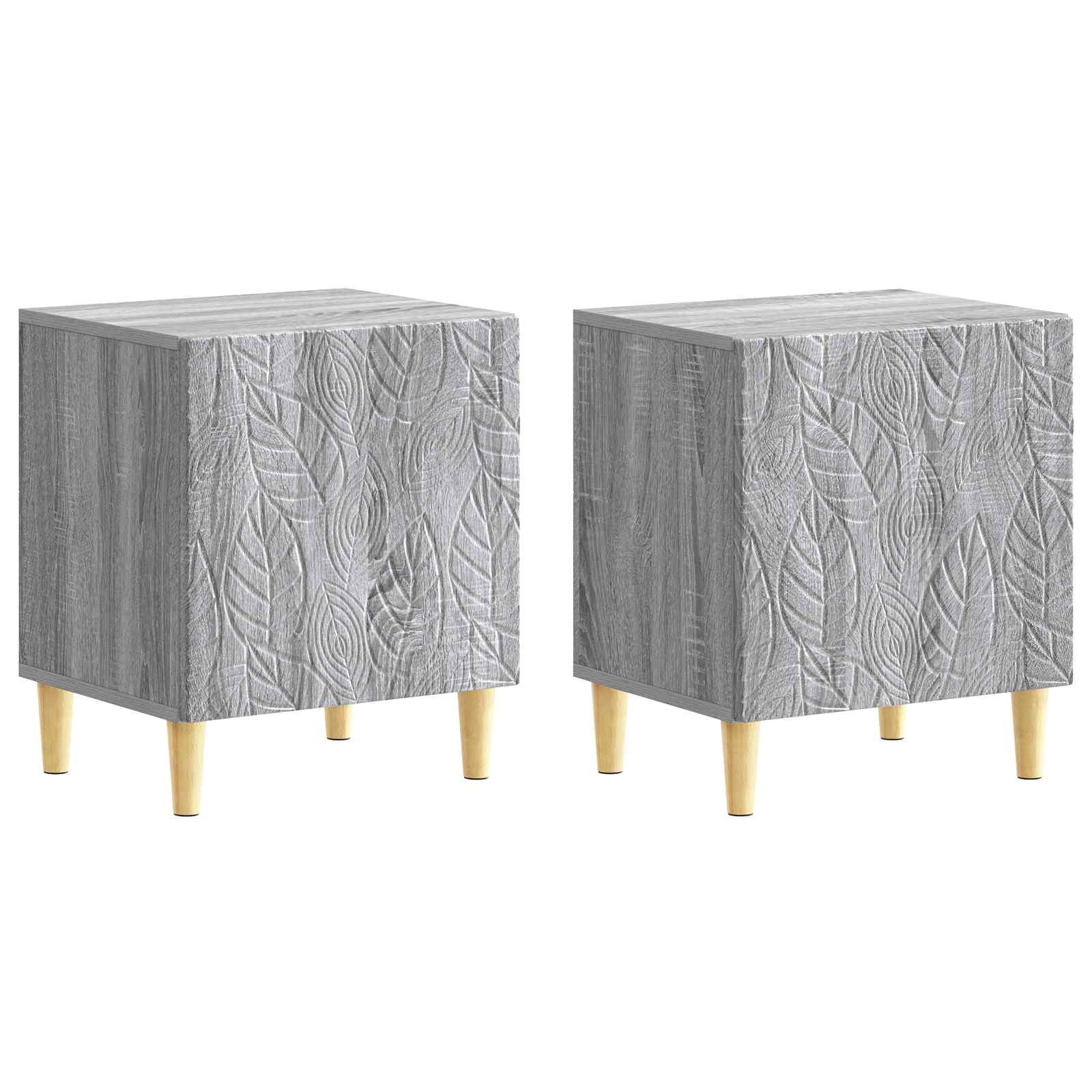 Nachtkastje 2 pcs Grijs Sonoma 43 x 34,5 x 50 cm Bewerkt hout – afbeelding 2