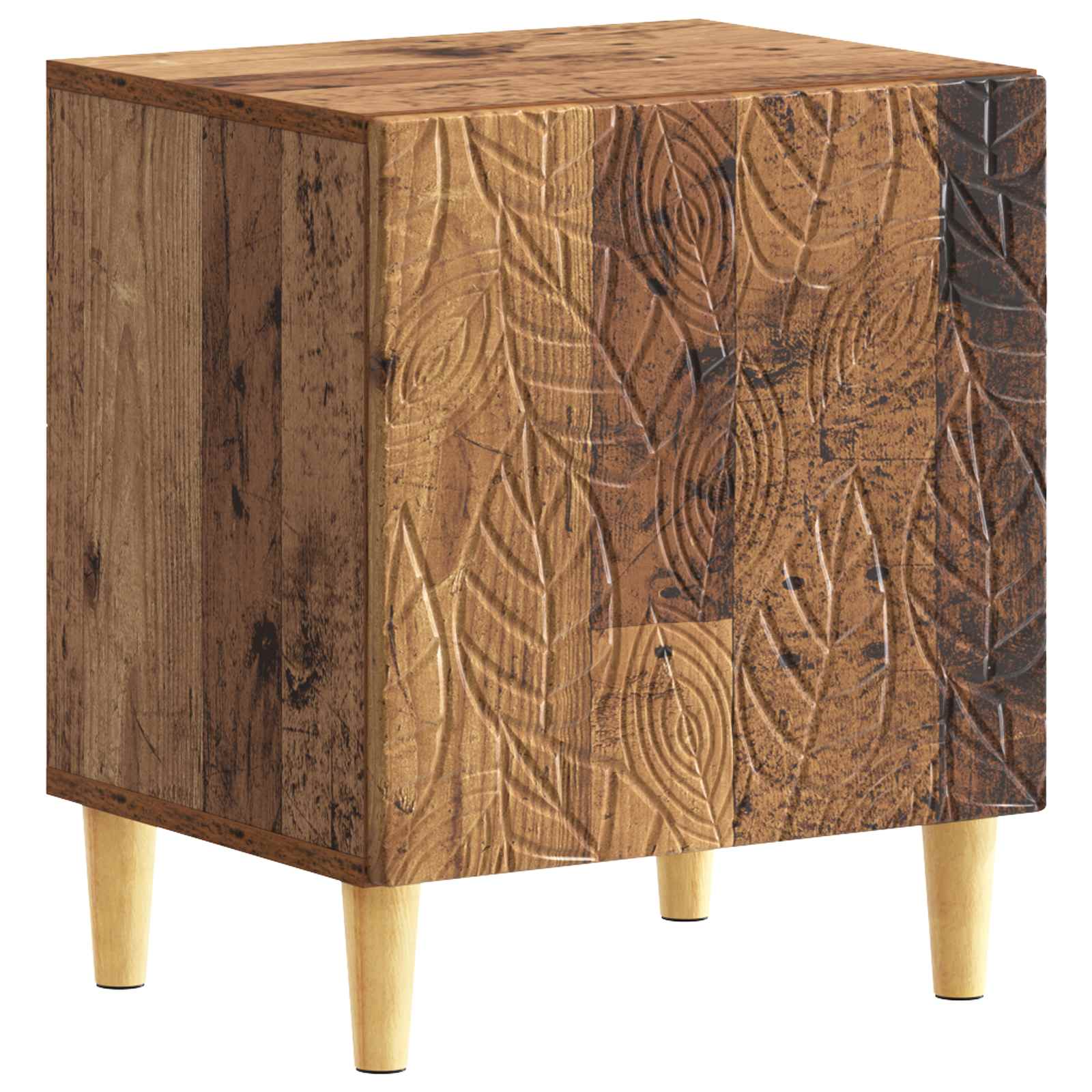 Nachtkastje Oud hout 43 x 34,5 x 50 cm Bewerkt hout – afbeelding 2