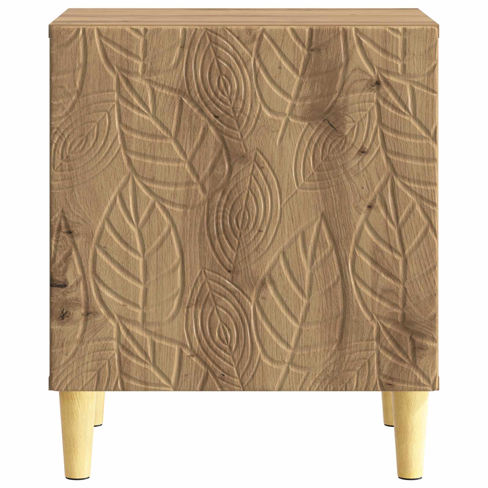 Nachtkastje Artisanaal eiken 43 x 34,5 x 50 cm Bewerkt hout – afbeelding 4