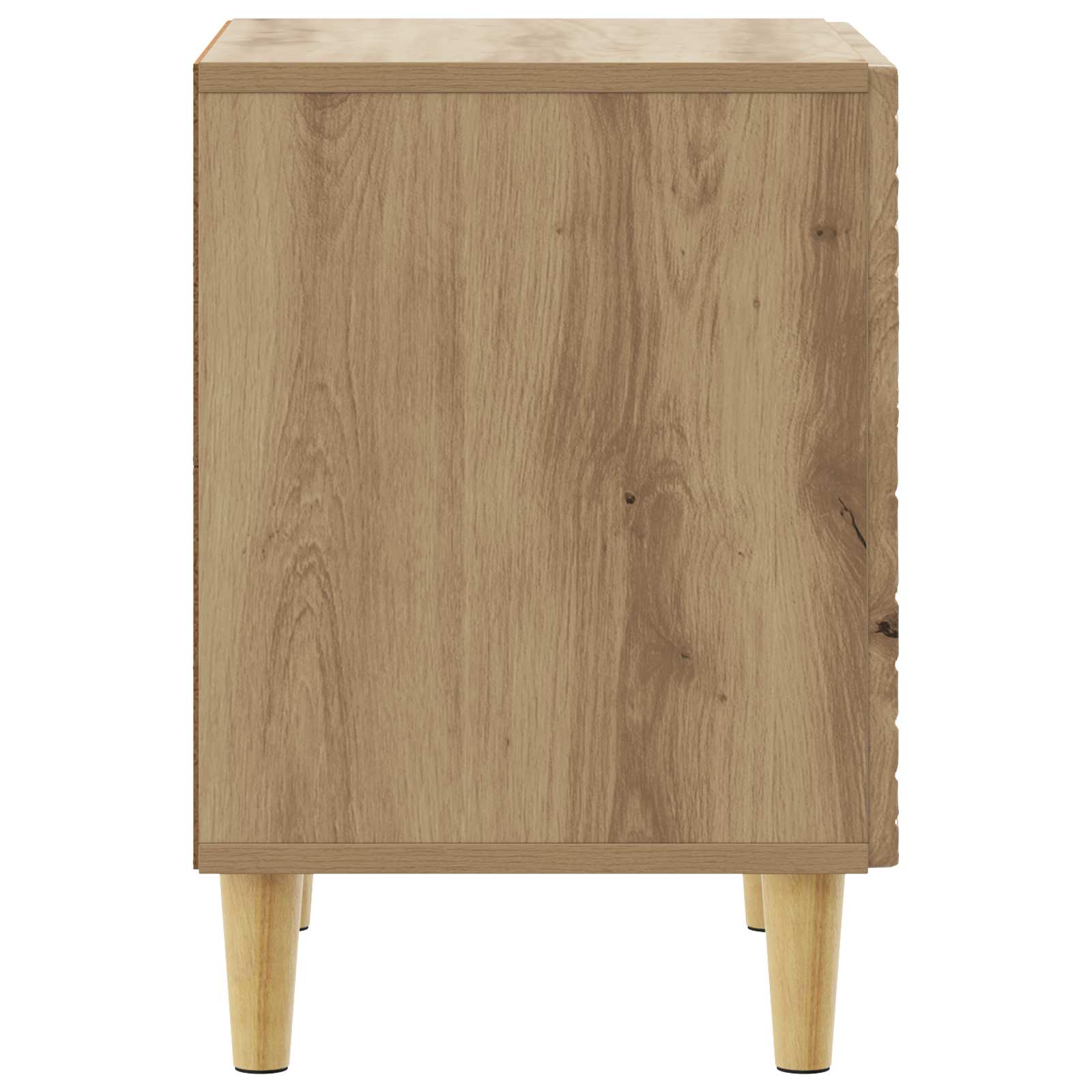 Nachtkastje Artisanaal eiken 43 x 34,5 x 50 cm Bewerkt hout – afbeelding 5