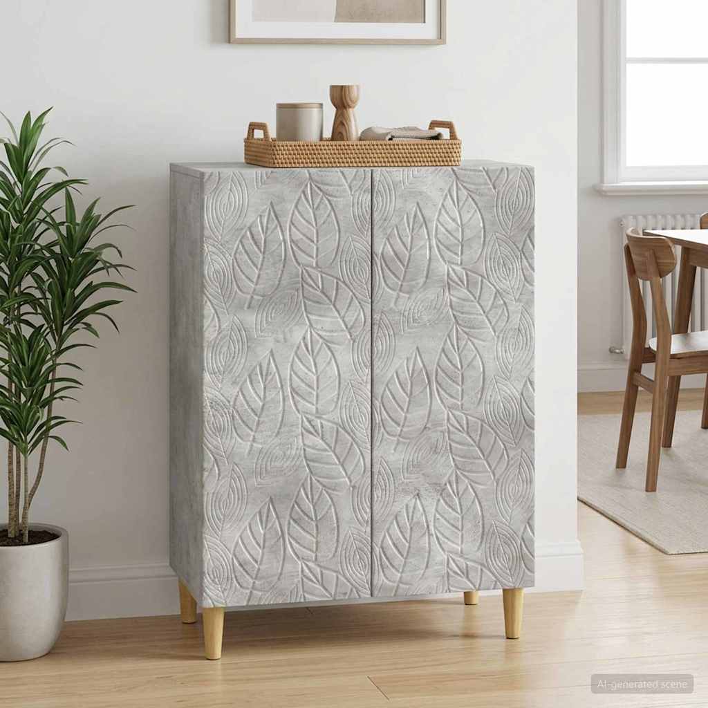 Dressoir Betongrijs 66 x 34,5 x 90 cm Bewerkt hout – afbeelding 1