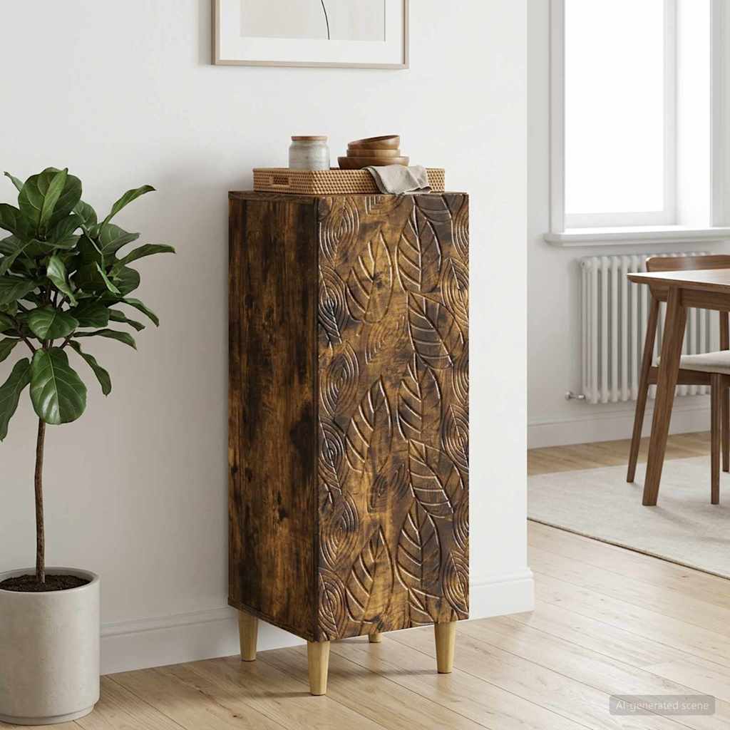 Dressoir Gerookt eiken 33 x 34,5 x 90 cm Bewerkt hout