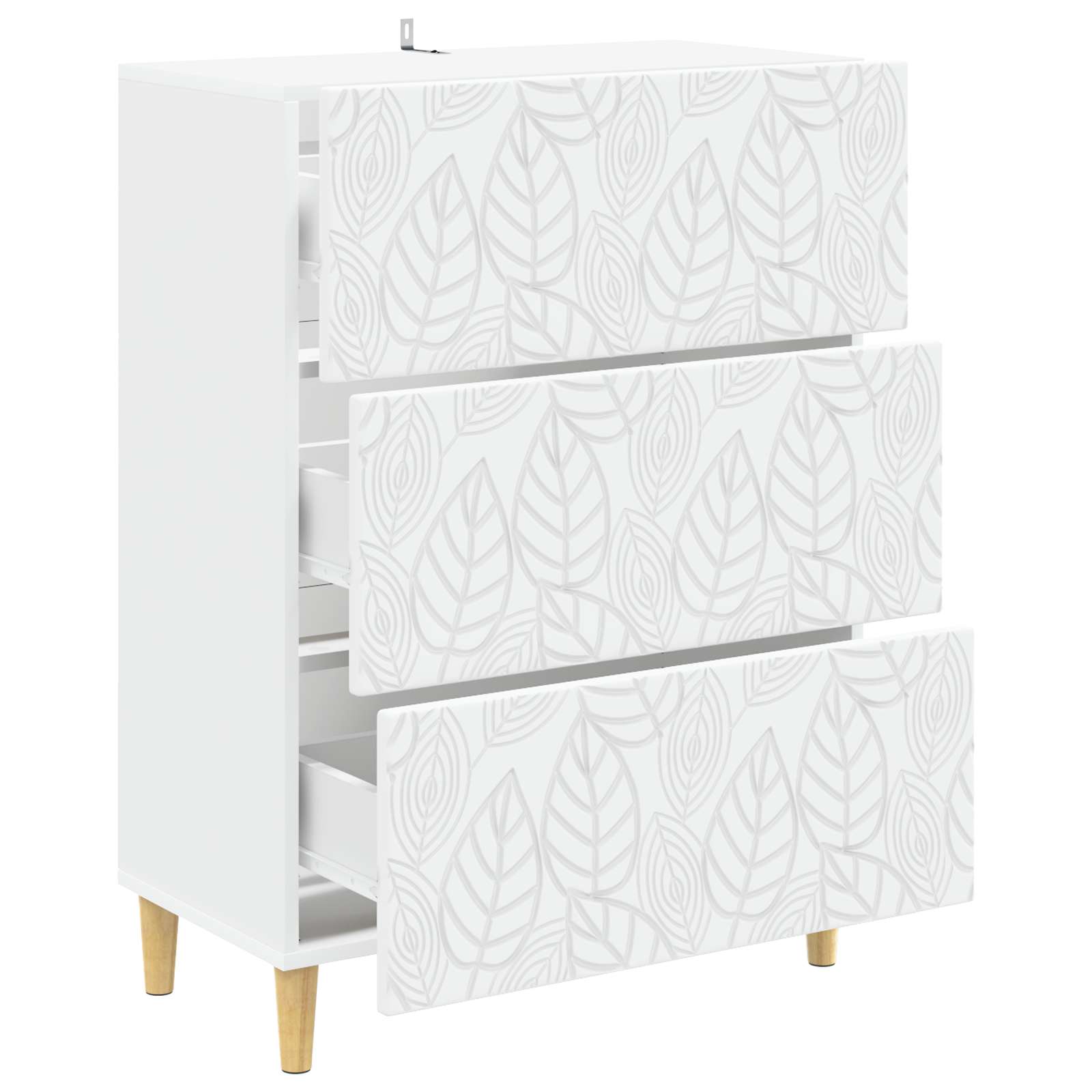 Ladenkast Wit 66 x 34,5 x 90 cm Bewerkt hout – afbeelding 4