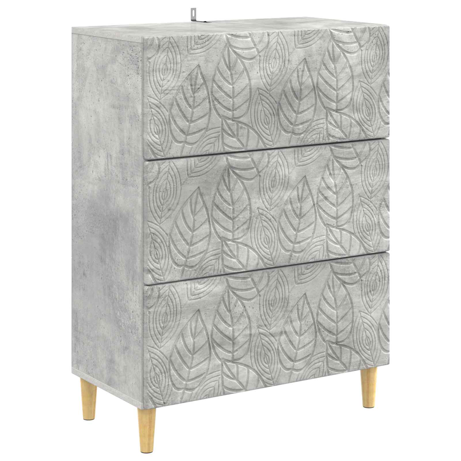 Ladenkast Betongrijs 66 x 34,5 x 90 cm Bewerkt hout – afbeelding 2