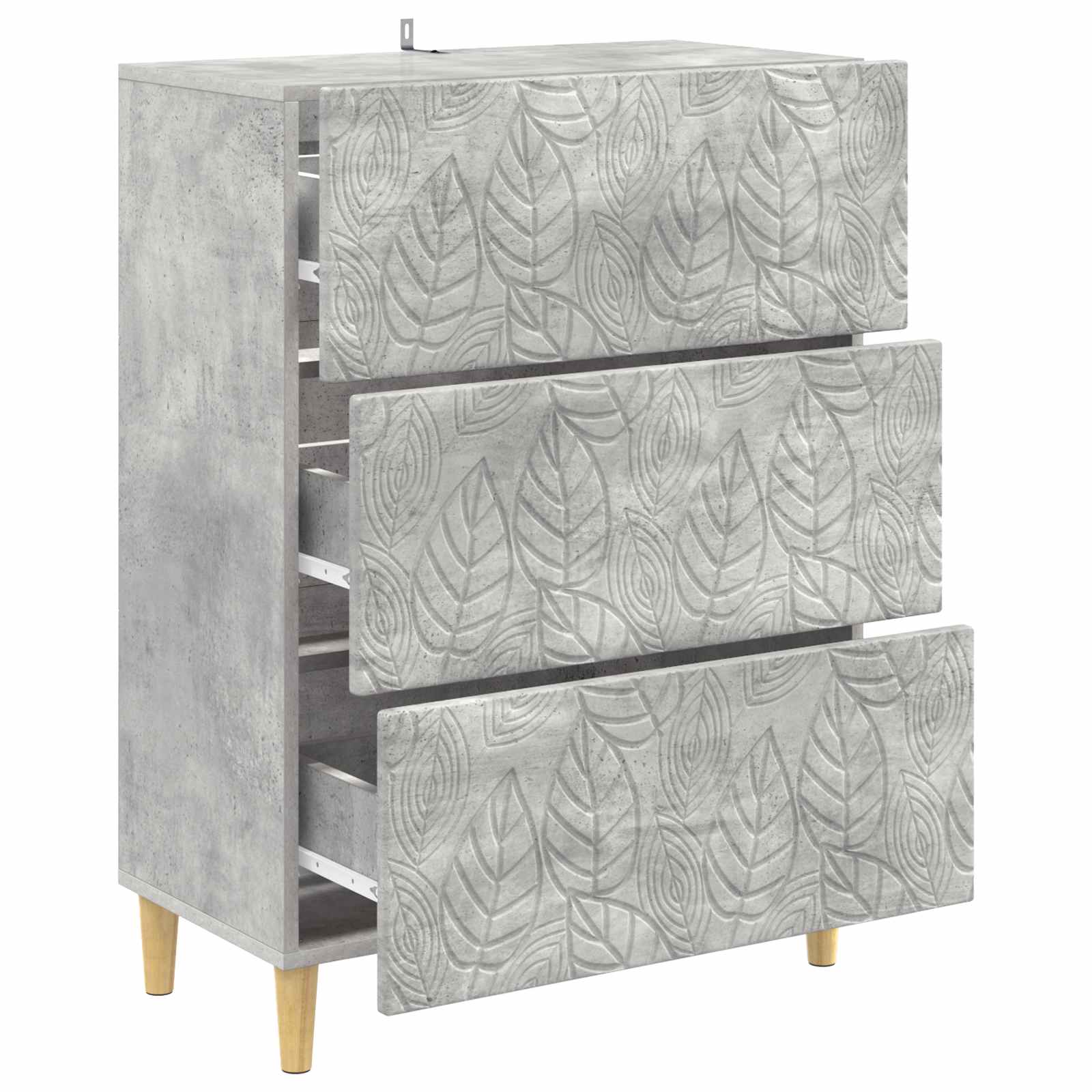 Ladenkast Betongrijs 66 x 34,5 x 90 cm Bewerkt hout – afbeelding 4