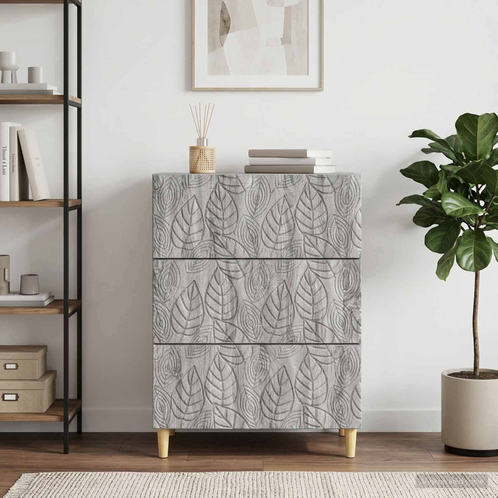 Ladenkast Grijs Sonoma 66 x 34,5 x 90 cm Bewerkt hout – afbeelding 3