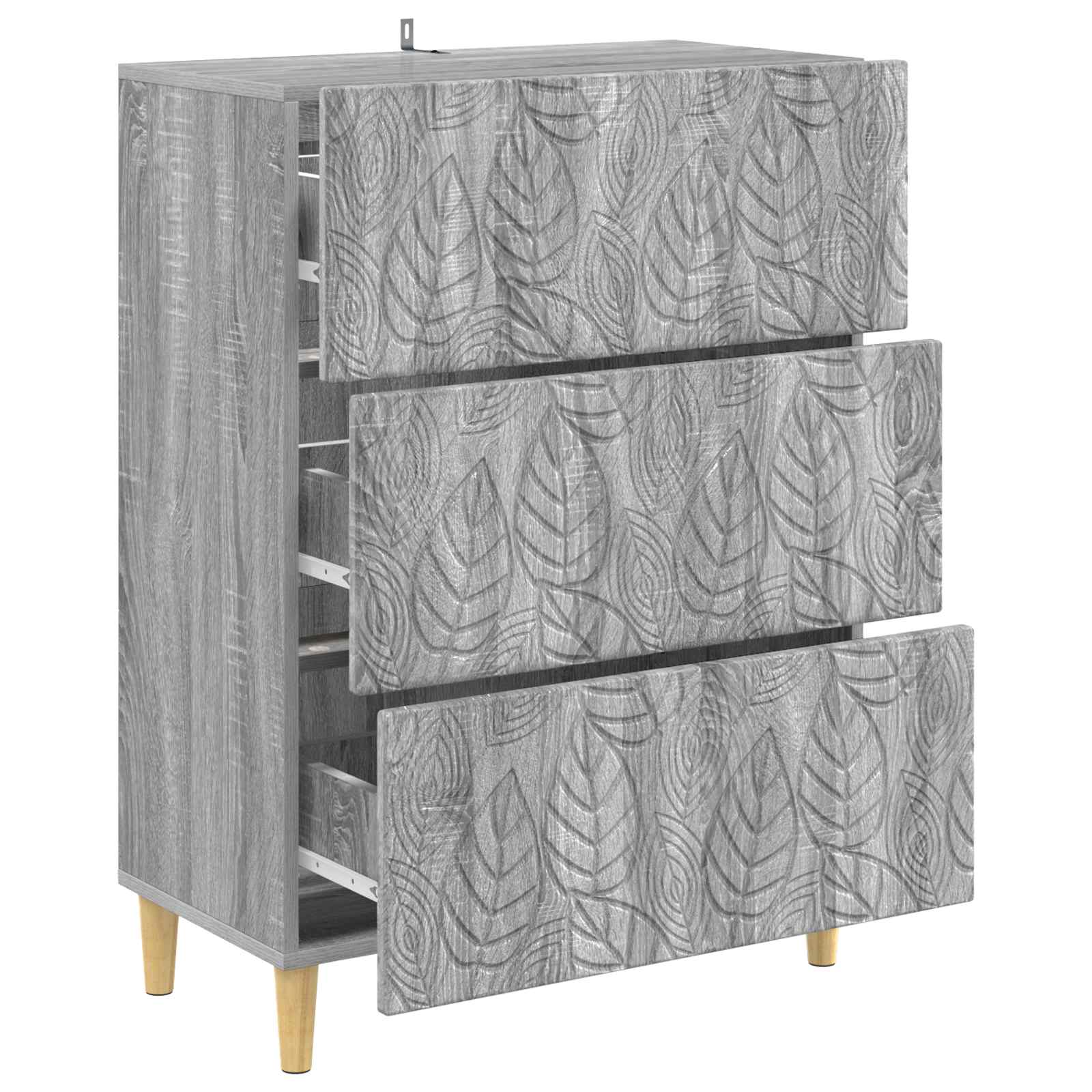 Ladenkast Grijs Sonoma 66 x 34,5 x 90 cm Bewerkt hout – afbeelding 4