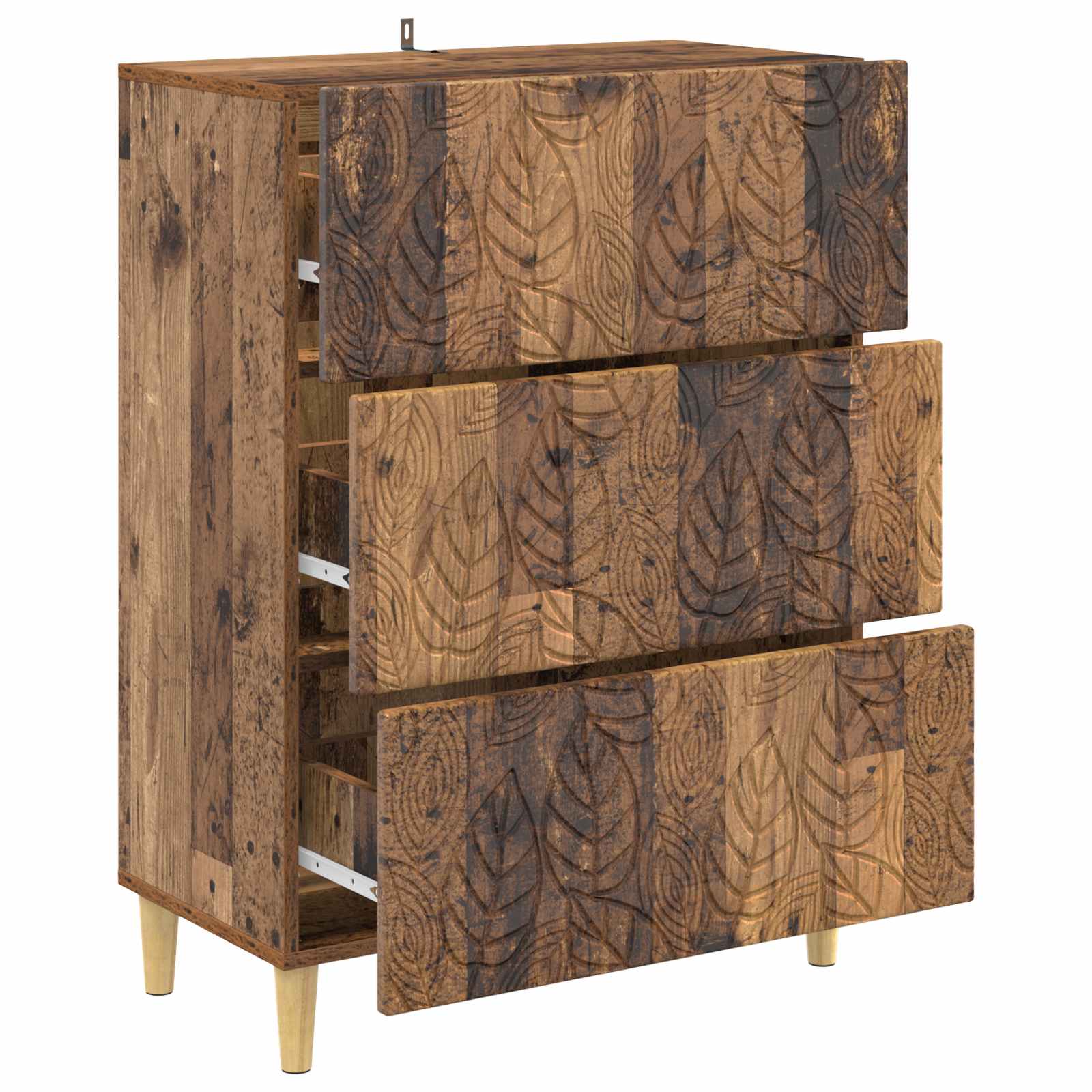 Ladenkast Oud hout 66 x 34,5 x 90 cm Bewerkt hout – afbeelding 4
