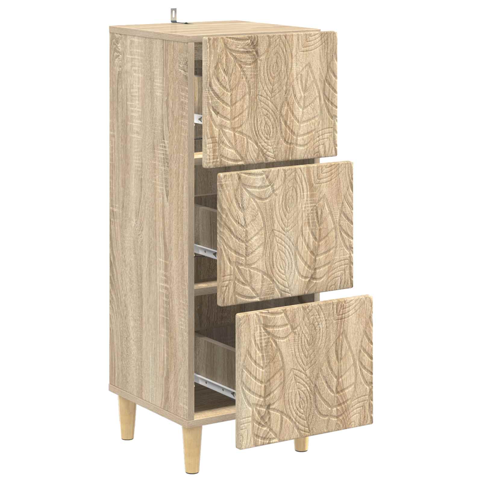 Ladenkast Sonoma Eiken 33 x 34,5 x 90 cm Bewerkt hout – afbeelding 4