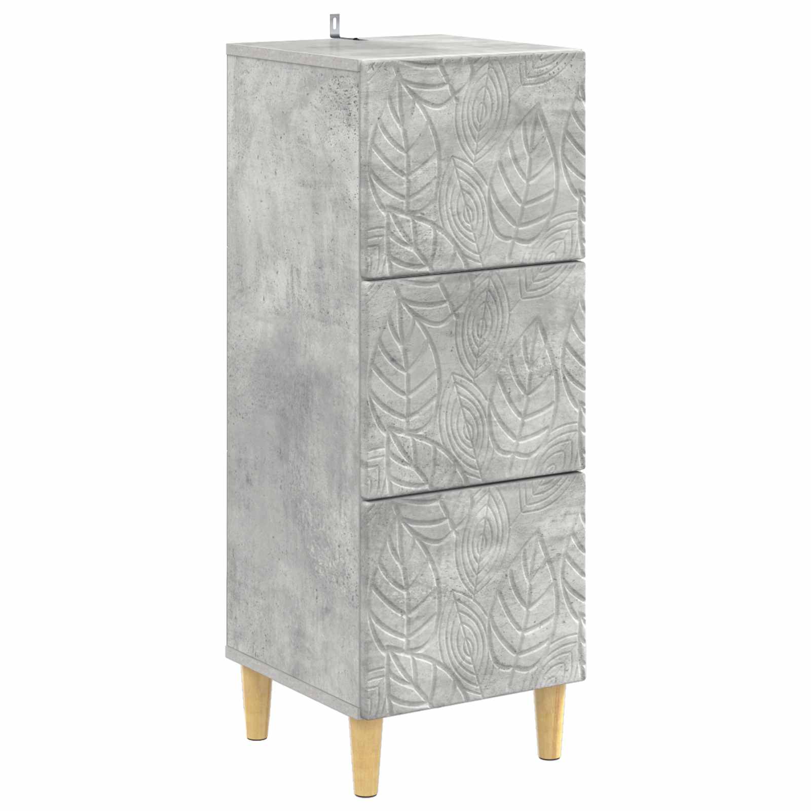 Ladenkast Betongrijs 33 x 34,5 x 90 cm Bewerkt hout – afbeelding 2