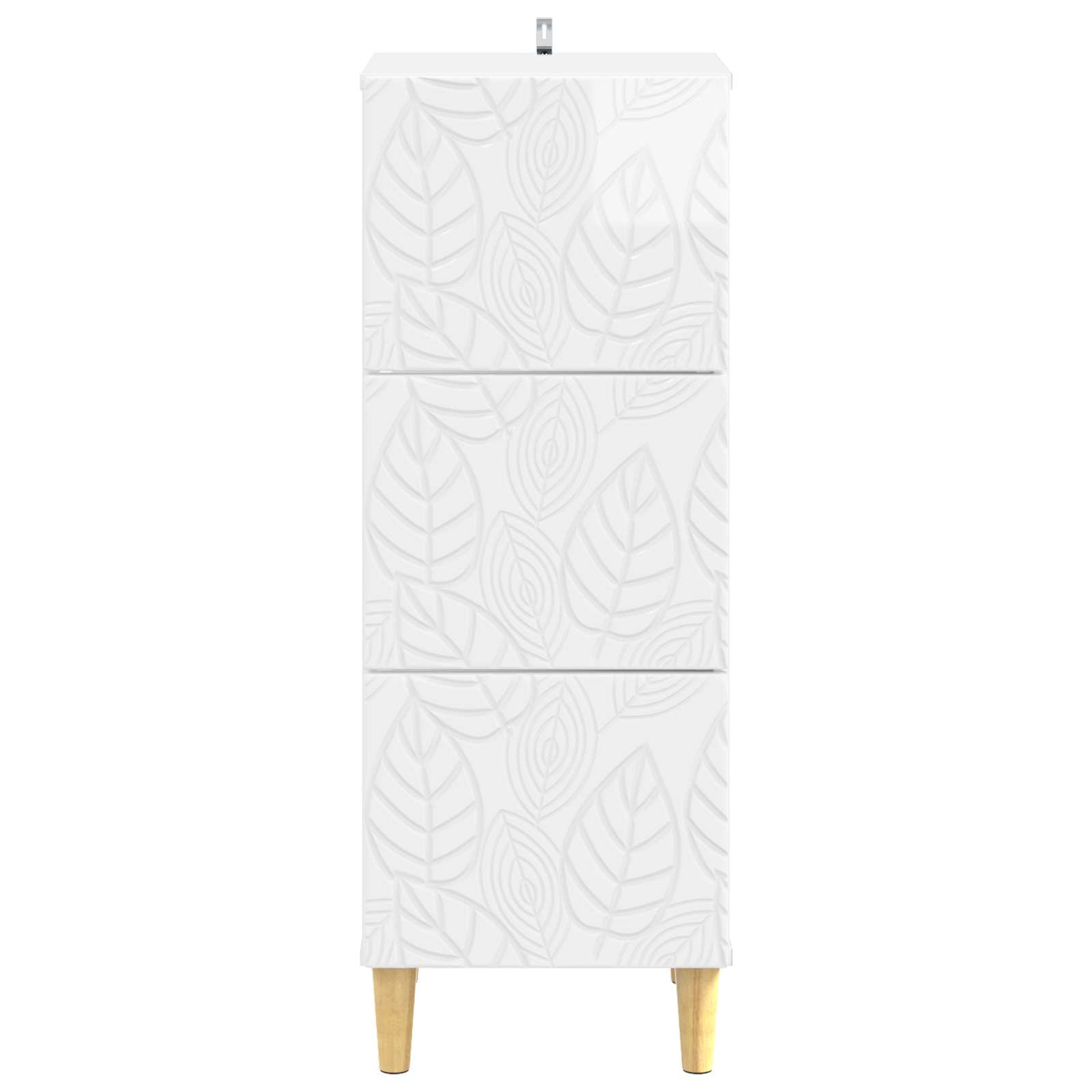 Ladenkast Hoogglans Wit 33 x 34,5 x 90 cm Bewerkt hout – afbeelding 5