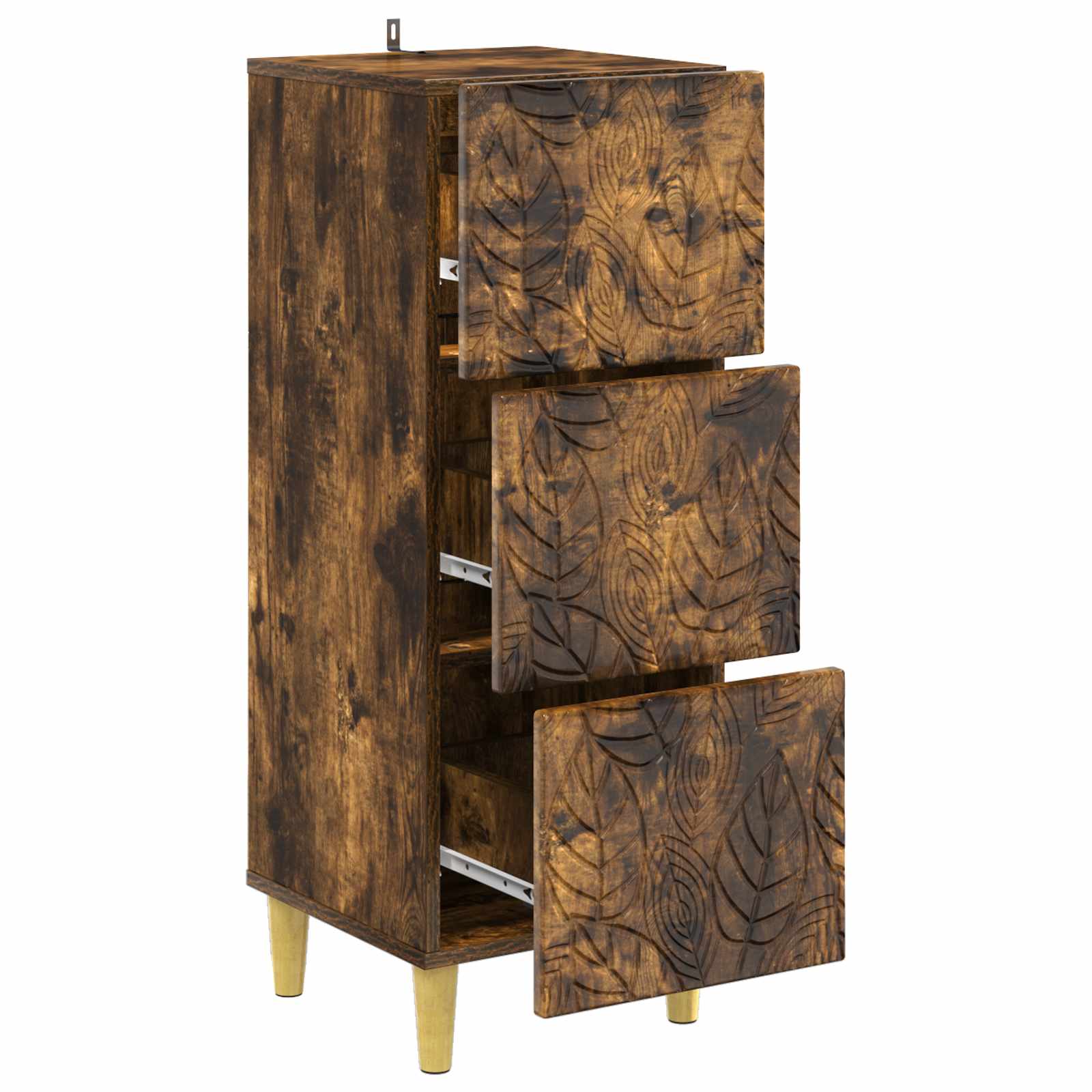 Ladenkast Gerookt eiken 33 x 34,5 x 90 cm Bewerkt hout – afbeelding 4