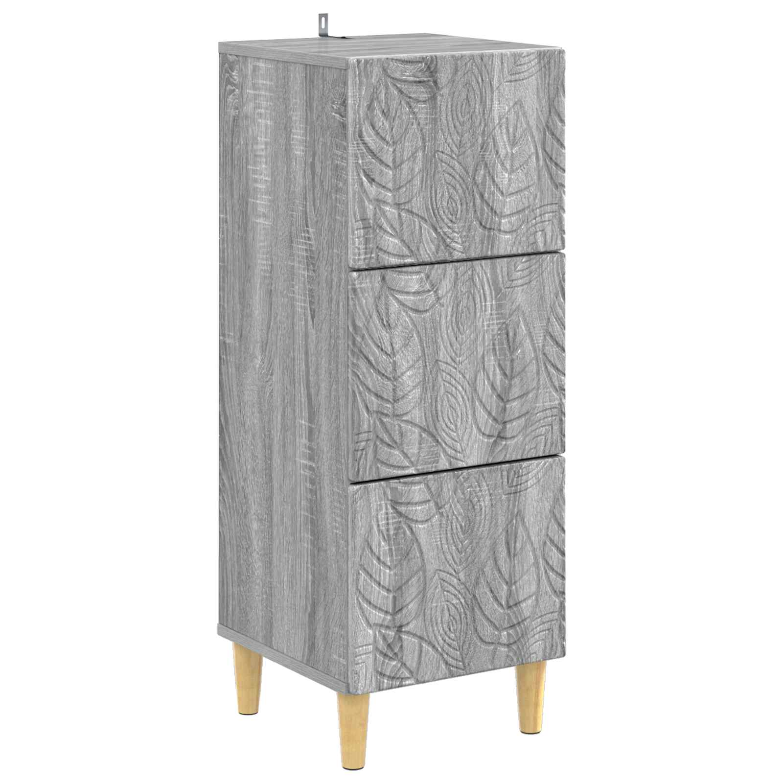 Ladenkast Grijs Sonoma 33 x 34,5 x 90 cm Bewerkt hout – afbeelding 2