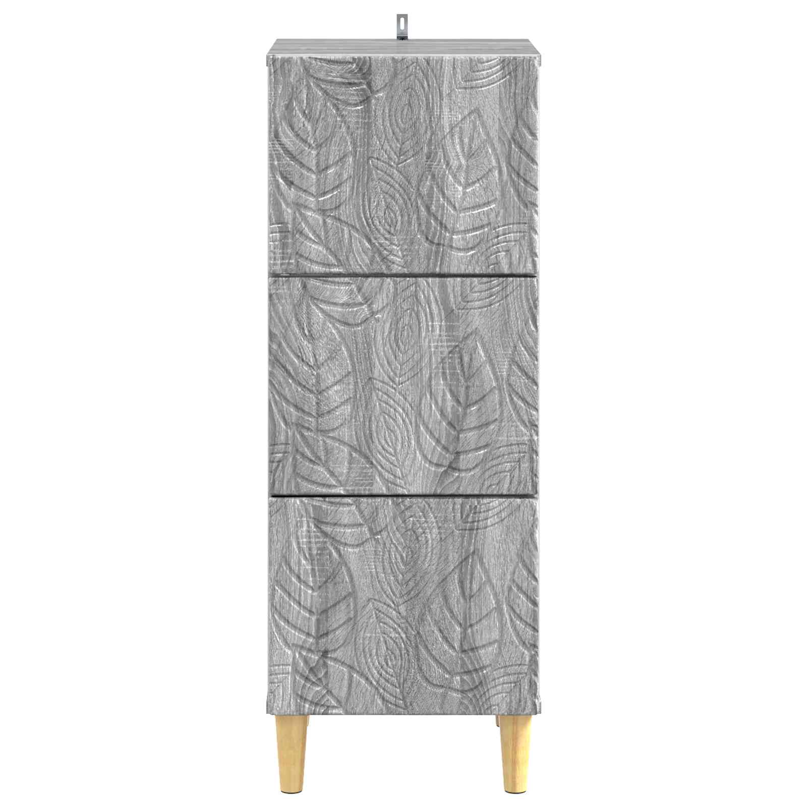 Ladenkast Grijs Sonoma 33 x 34,5 x 90 cm Bewerkt hout – afbeelding 5