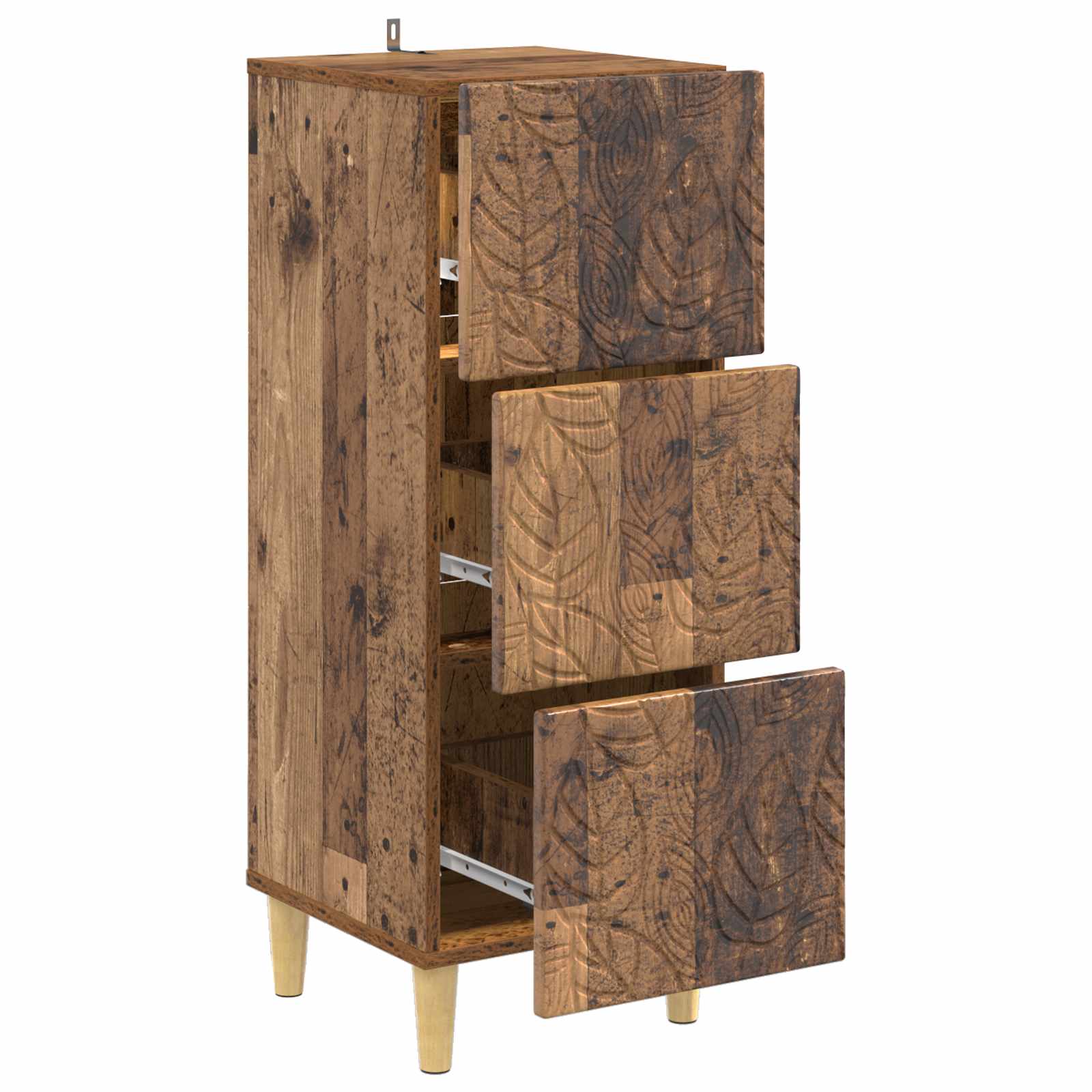 Ladenkast Oud hout 33 x 34,5 x 90 cm Bewerkt hout – afbeelding 4