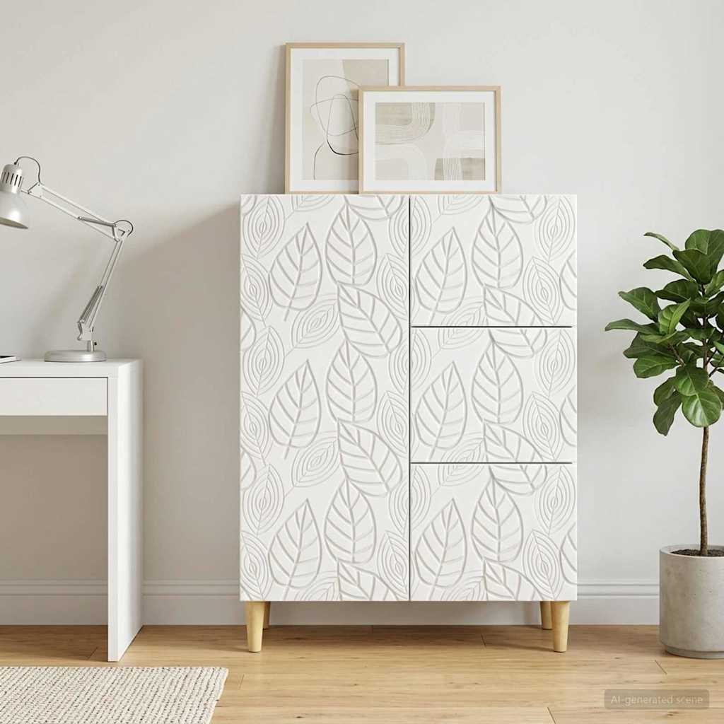 Dressoir Wit 66 x 34,5 x 90 cm Bewerkt hout