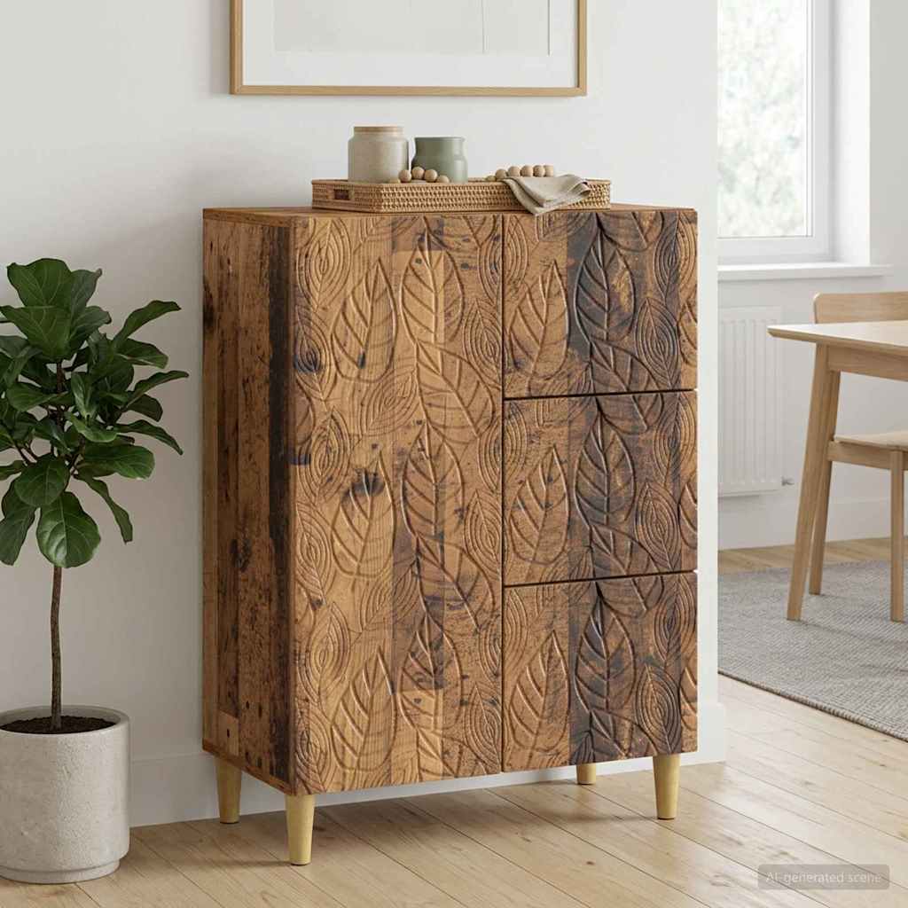 Dressoir Oud hout 66 x 34,5 x 90 cm Bewerkt hout