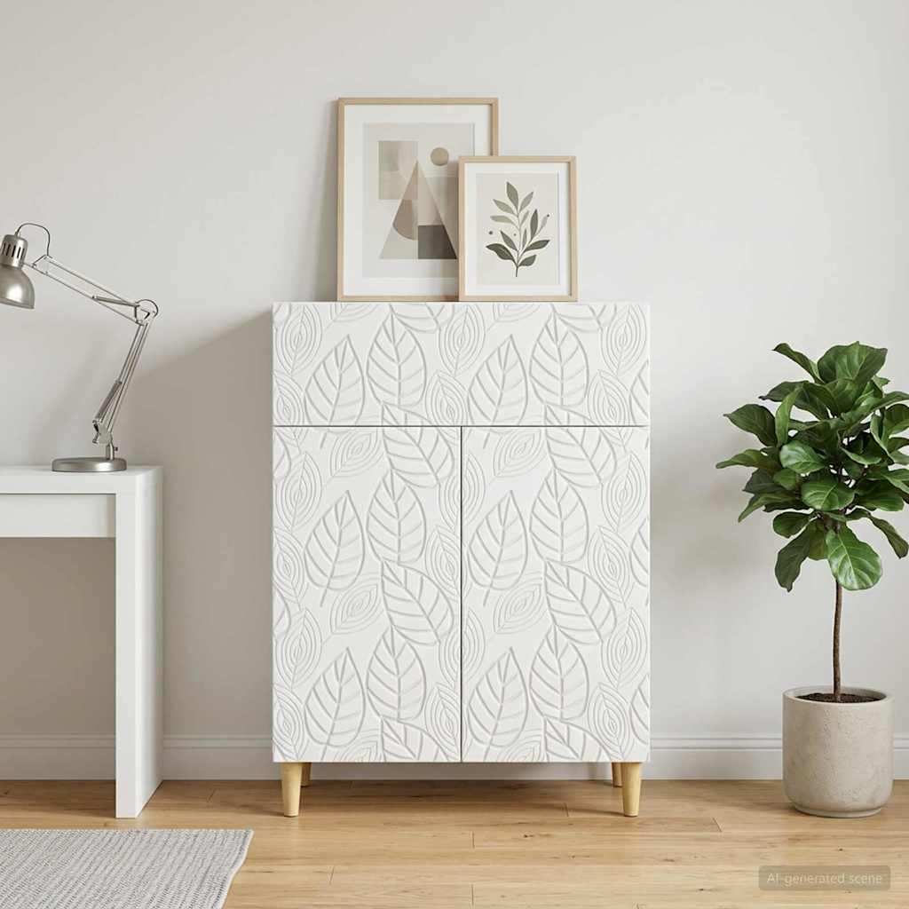 Dressoir Wit 66 x 34,5 x 90 cm Bewerkt hout