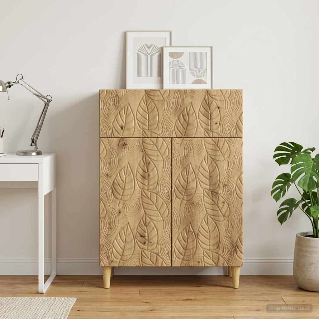 Dressoir Artisanaal eiken 66 x 34,5 x 90 cm Bewerkt hout