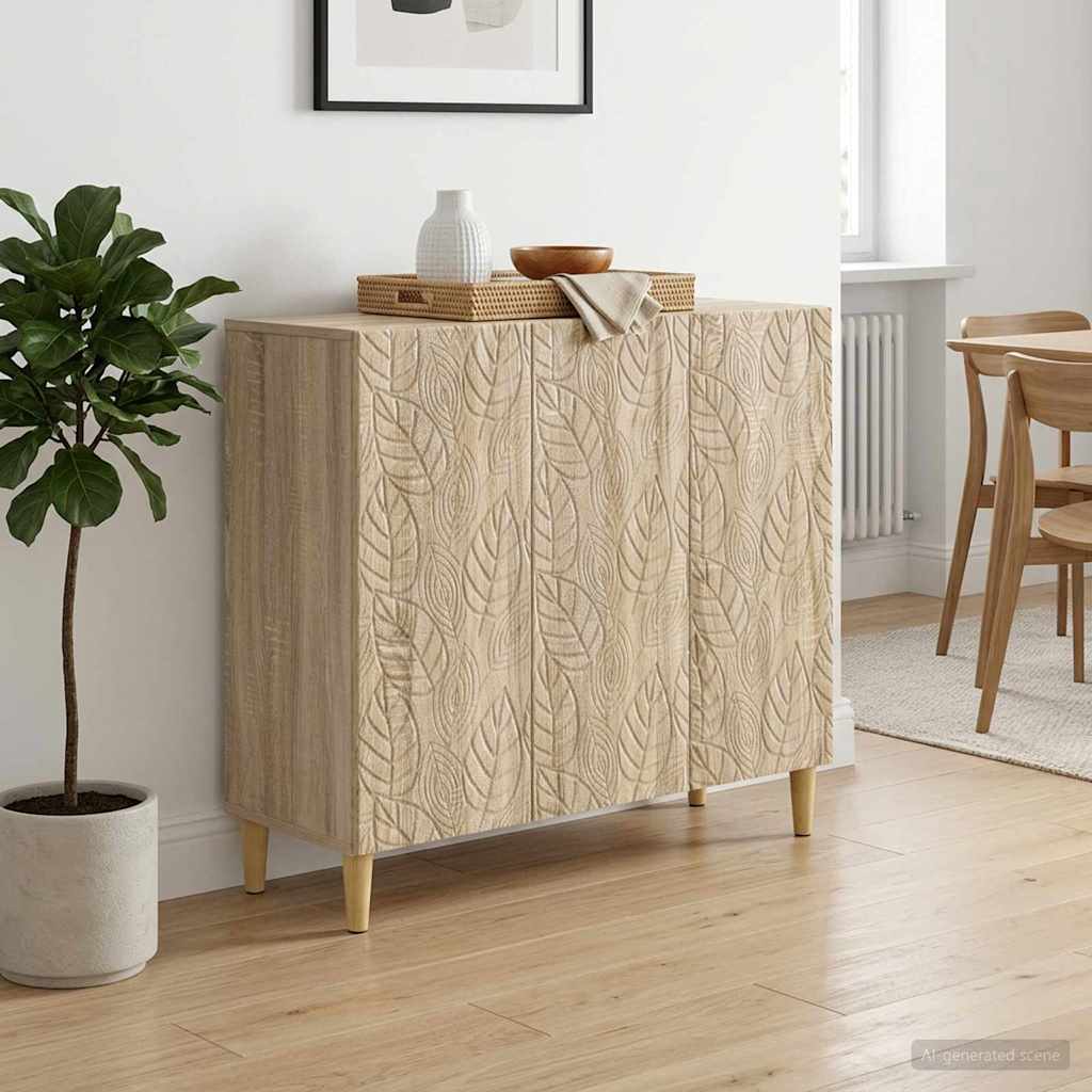 Dressoir Sonoma Eiken 89 x 34,5 x 80 cm Bewerkt hout
