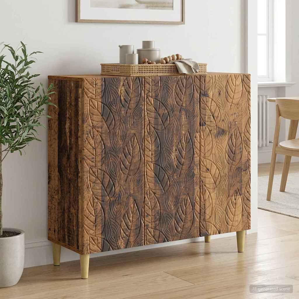 Dressoir Oud hout 89 x 34,5 x 80 cm Bewerkt hout