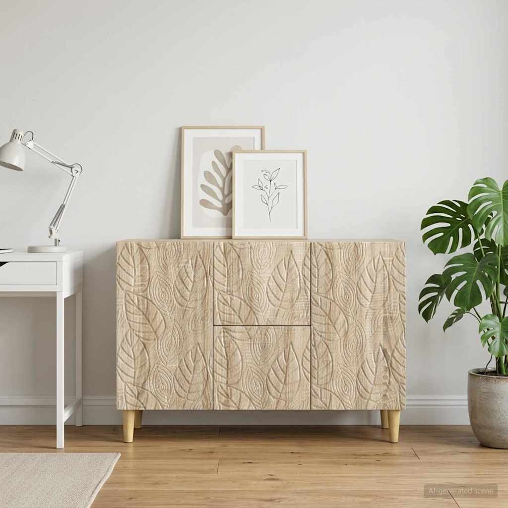 Dressoir Sonoma Eiken 89 x 34,5 x 60 cm Bewerkt hout