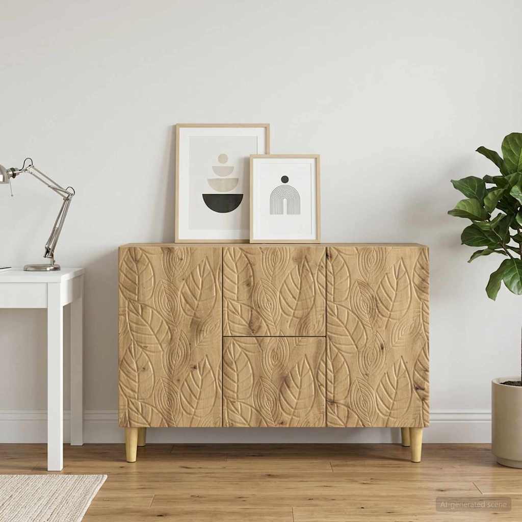 Dressoir Artisanaal eiken 89 x 34,5 x 60 cm Bewerkt hout