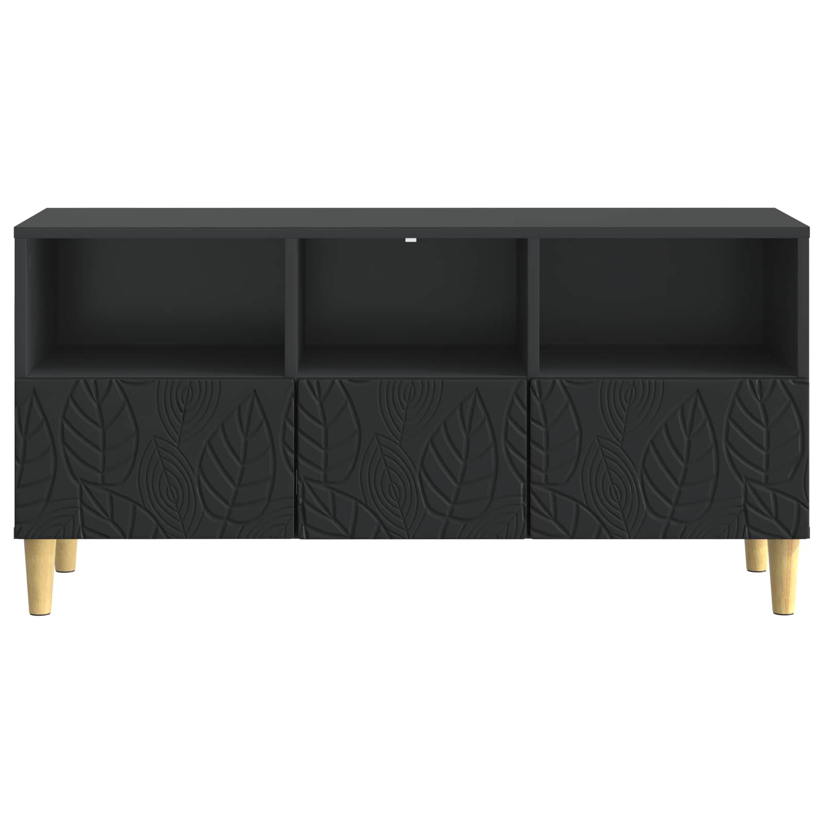 TV-kast 102 x 34,5 x 50 cm Zwart Bewerkt hout – afbeelding 5