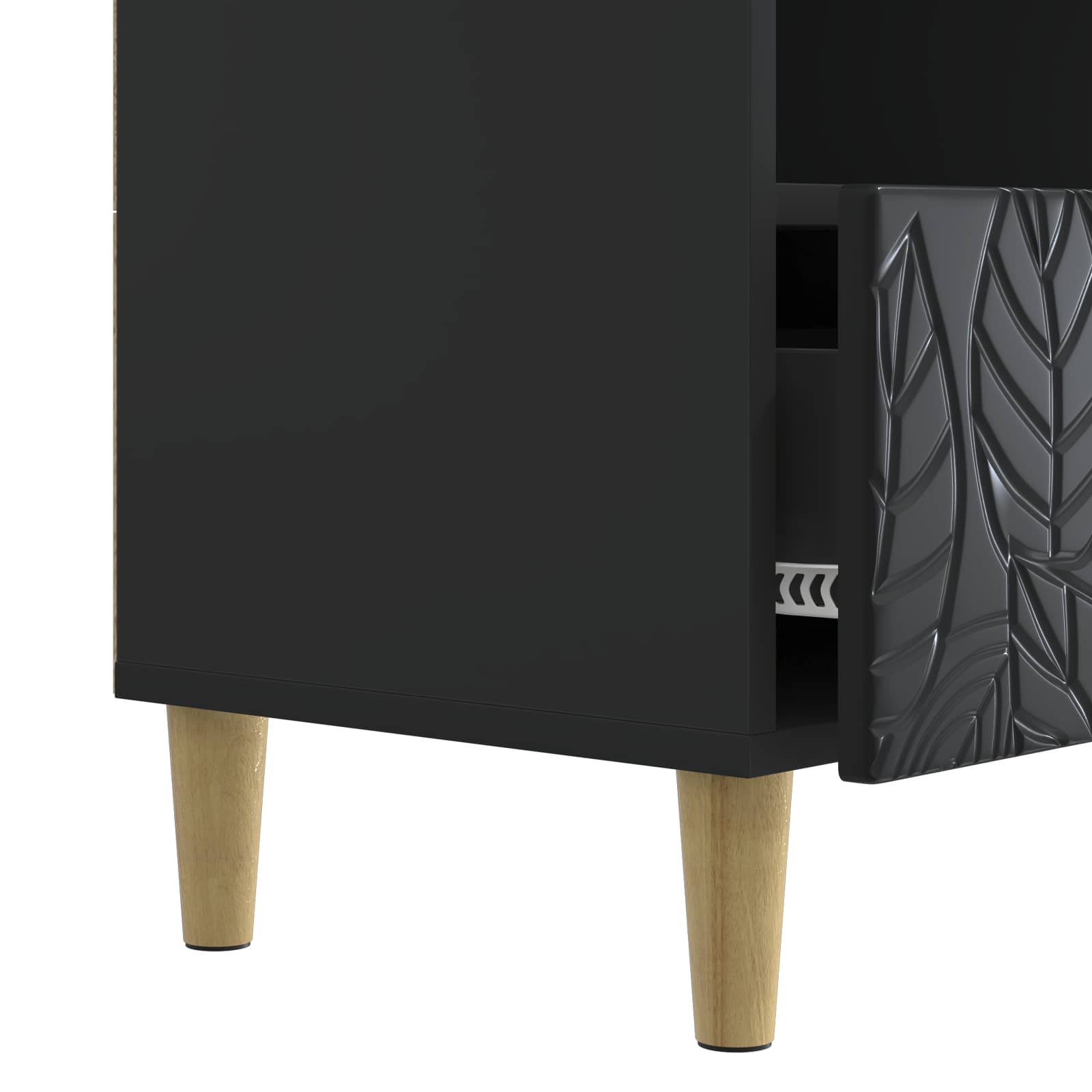 TV-kast 102 x 34,5 x 50 cm Zwart Bewerkt hout – afbeelding 8