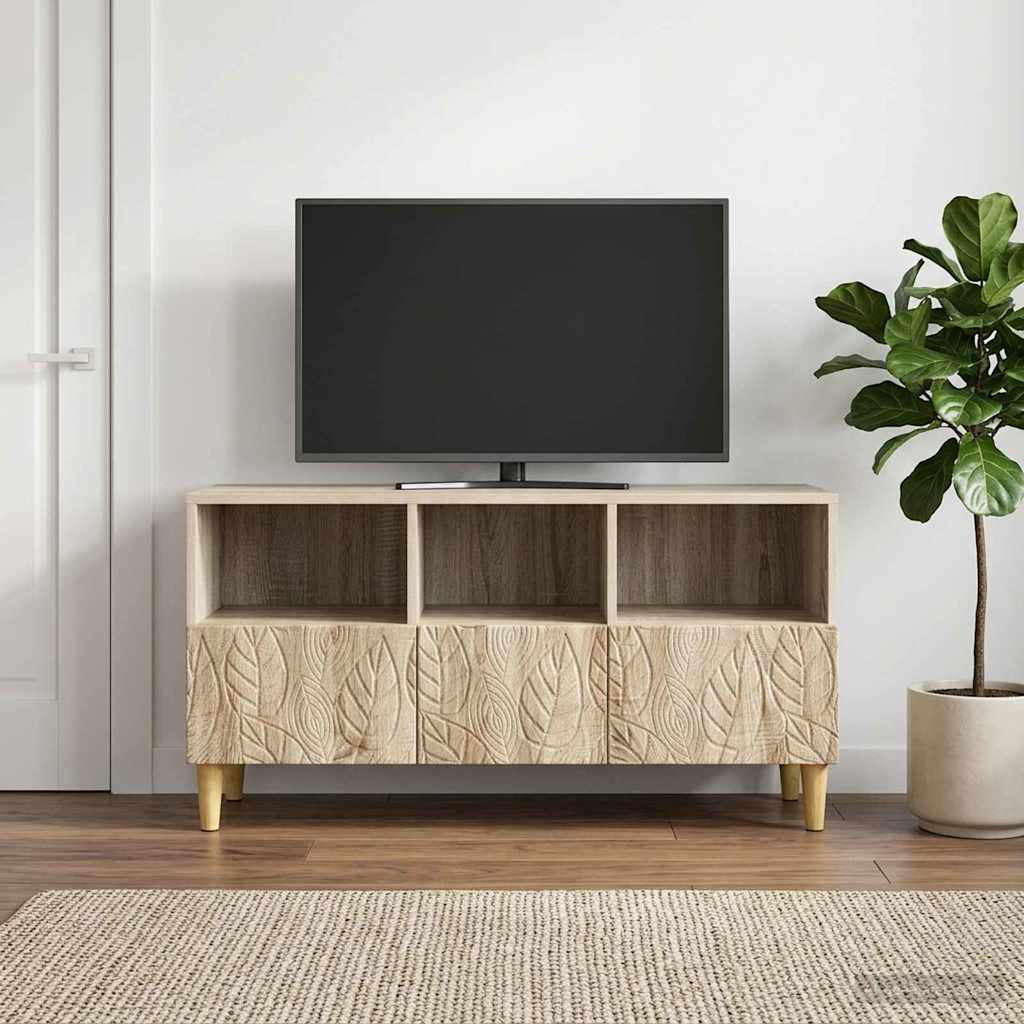 TV-kast 102 x 34,5 x 50 cm Sonoma Eiken Bewerkt hout – afbeelding 1