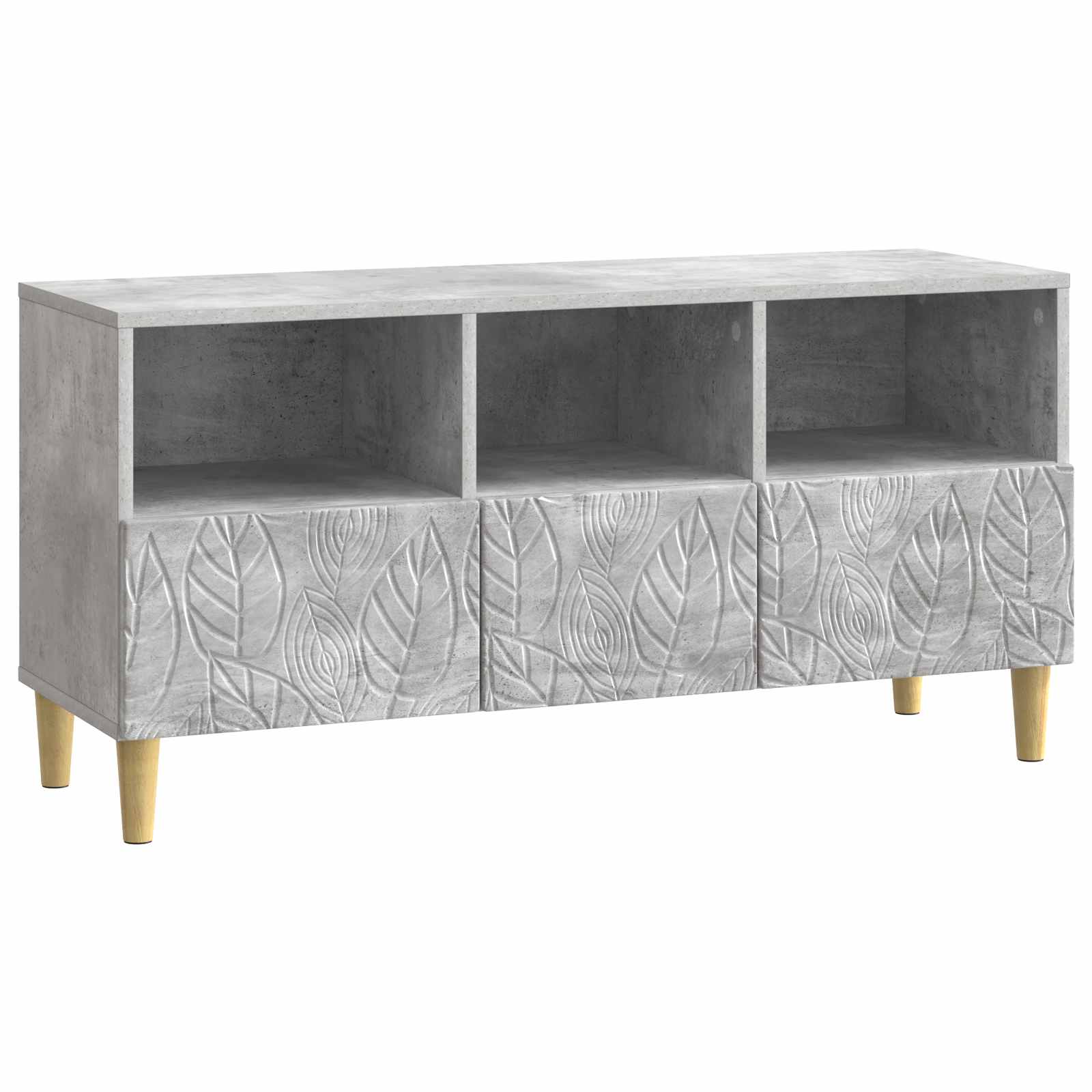 TV-kast 102 x 34,5 x 50 cm Betongrijs Bewerkt hout – afbeelding 2
