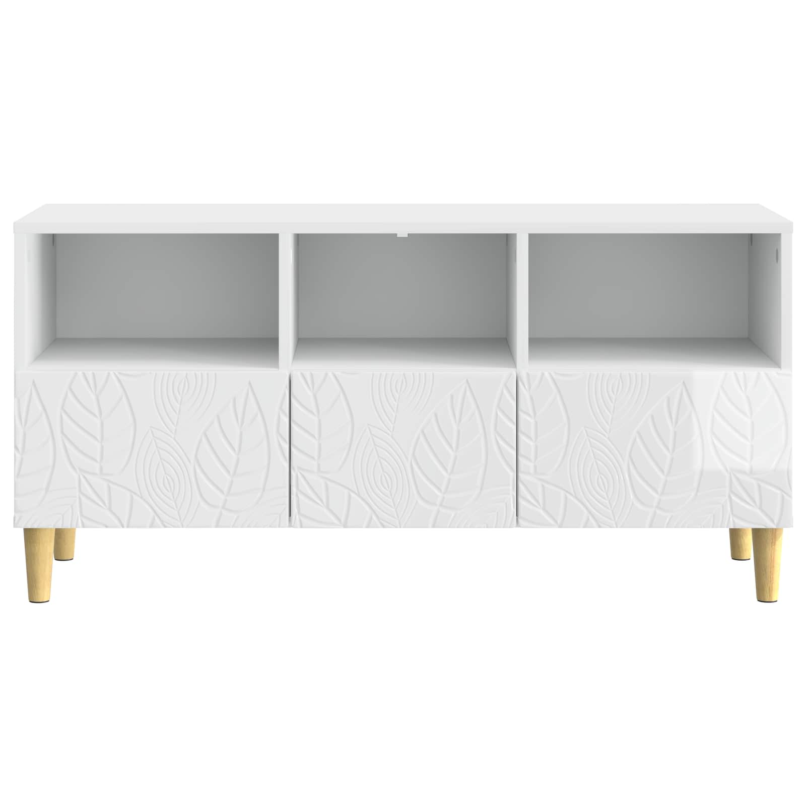 TV-kast 102 x 34,5 x 50 cm Hoogglans Wit Bewerkt hout – afbeelding 5