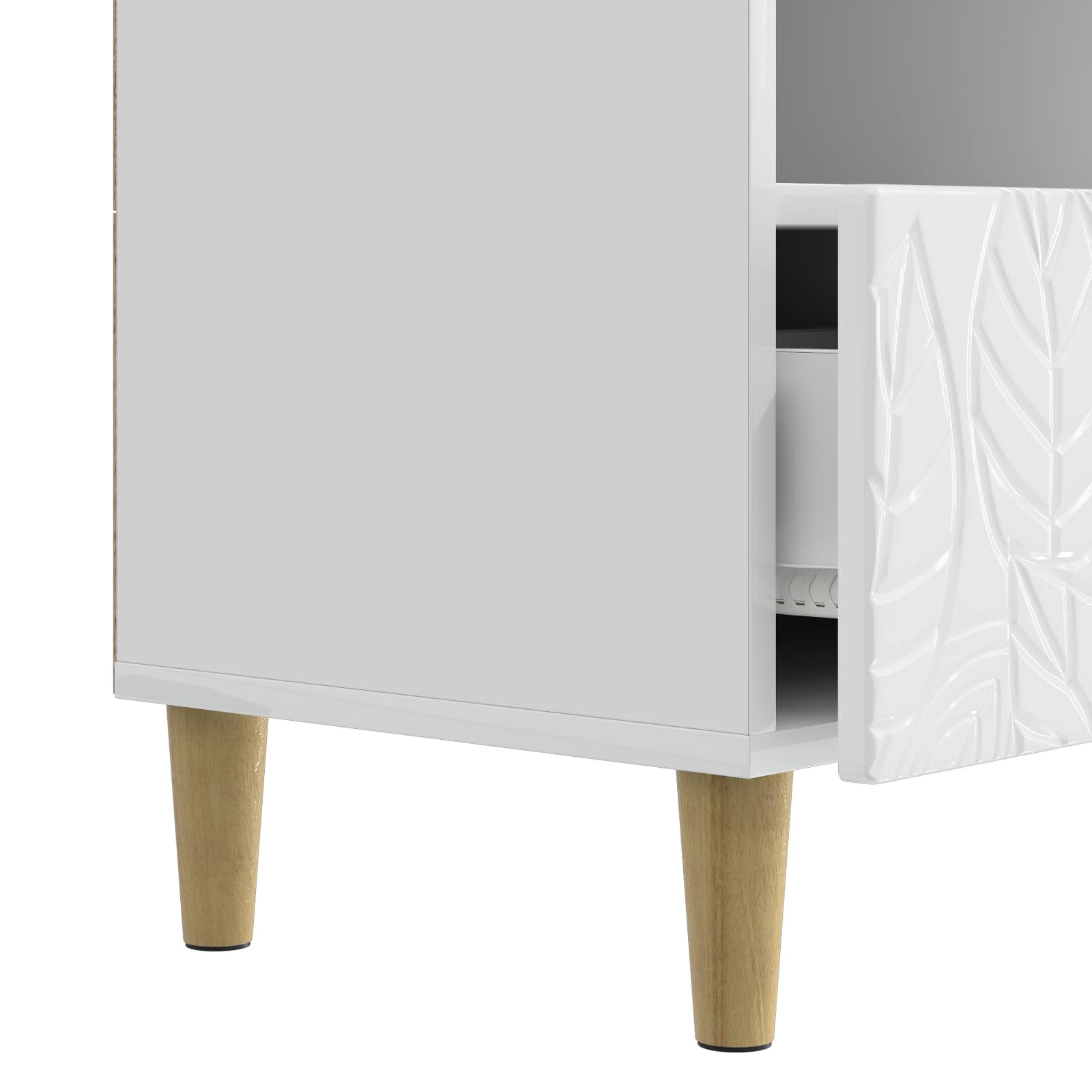TV-kast 102 x 34,5 x 50 cm Hoogglans Wit Bewerkt hout – afbeelding 8