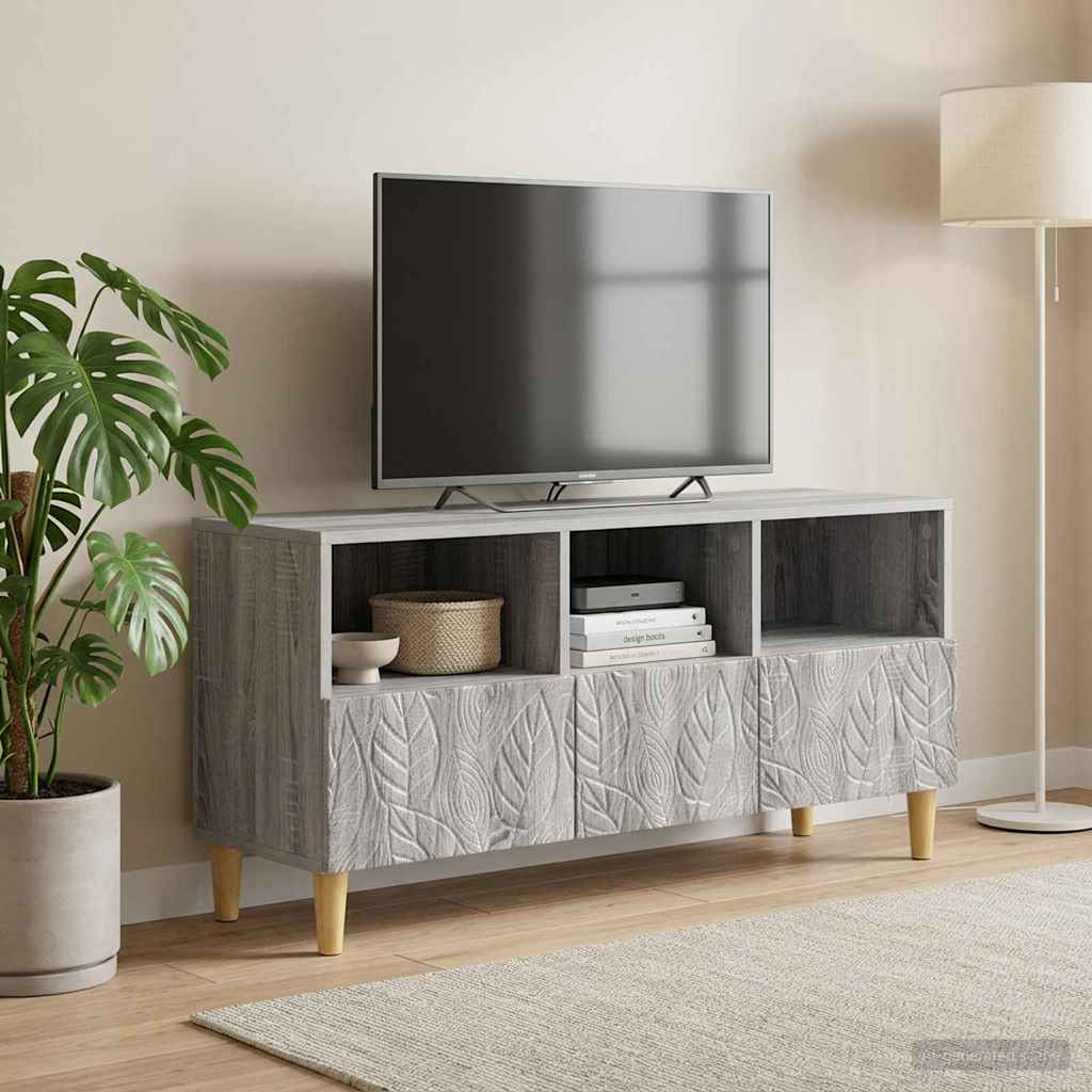 TV-kast 102 x 34,5 x 50 cm Grijs Sonoma Bewerkt hout – afbeelding 3