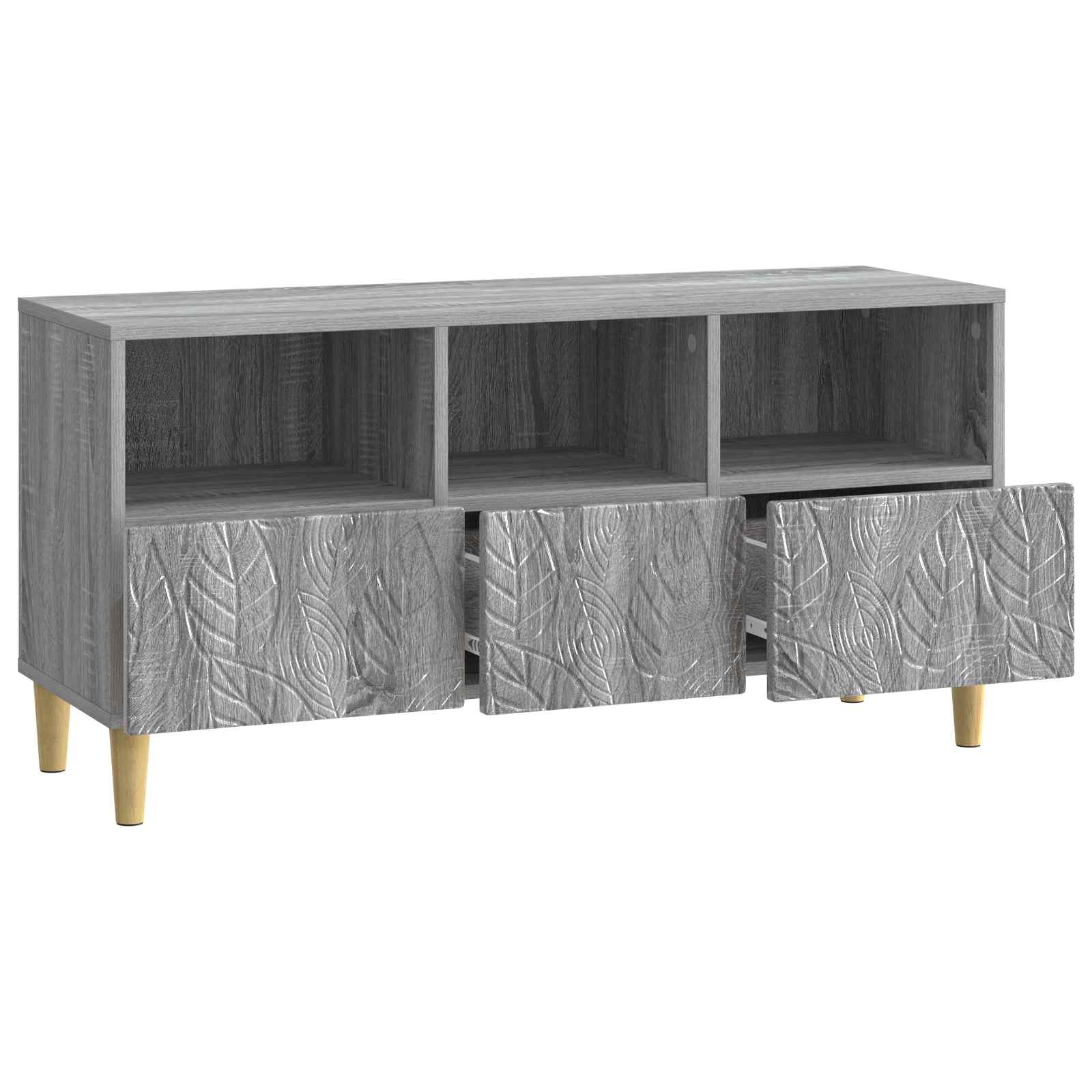 TV-kast 102 x 34,5 x 50 cm Grijs Sonoma Bewerkt hout – afbeelding 4