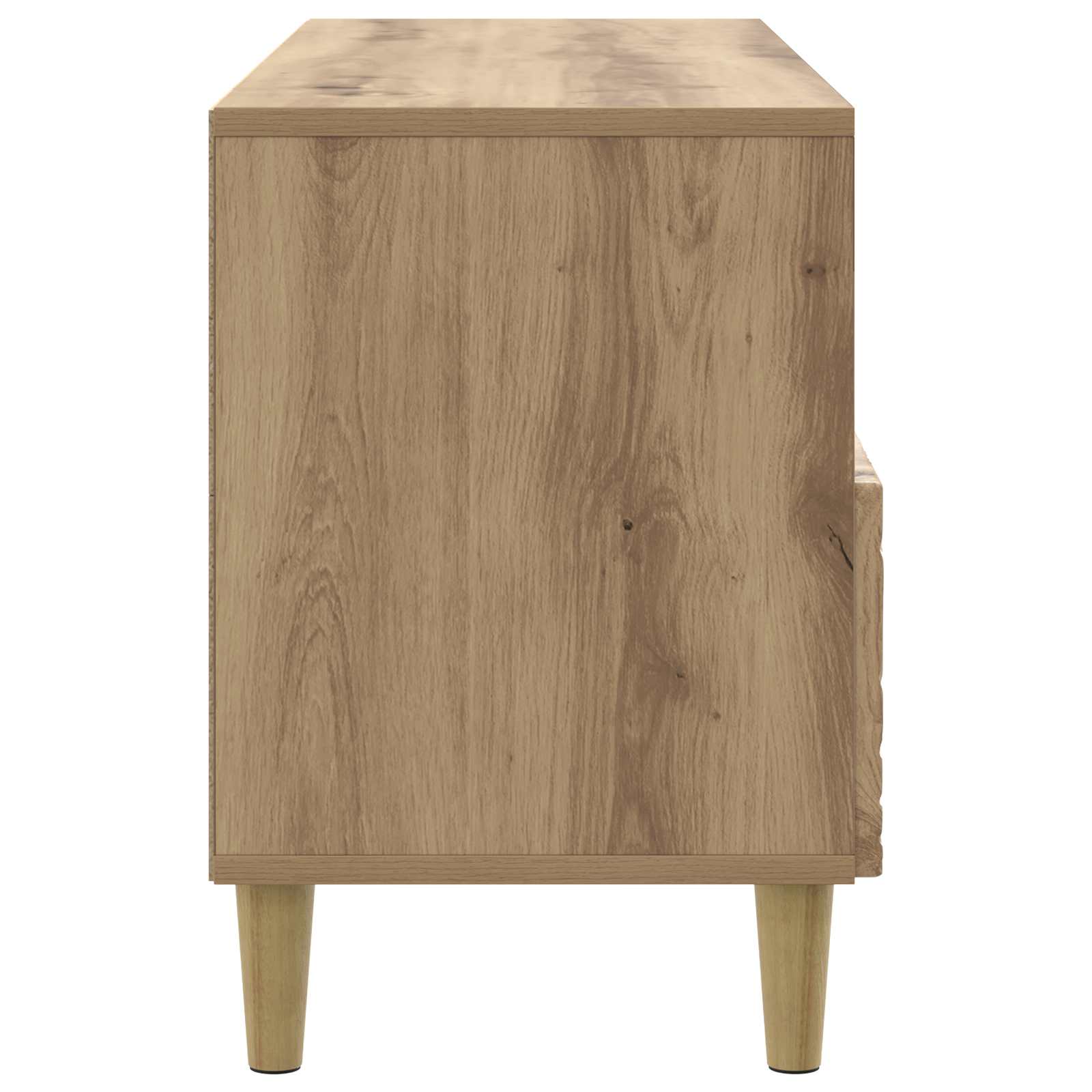 TV-kast 102 x 34,5 x 50 cm Artisanaal eiken Bewerkt hout – afbeelding 6