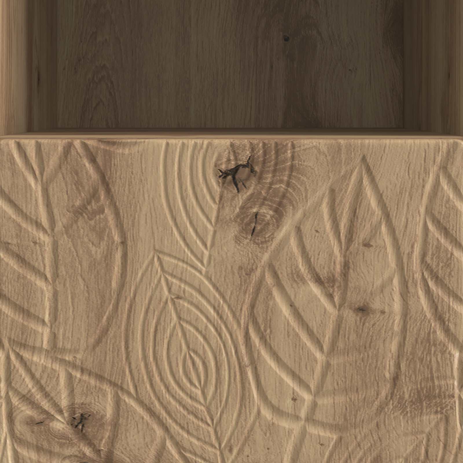 TV-kast 102 x 34,5 x 50 cm Artisanaal eiken Bewerkt hout – afbeelding 9