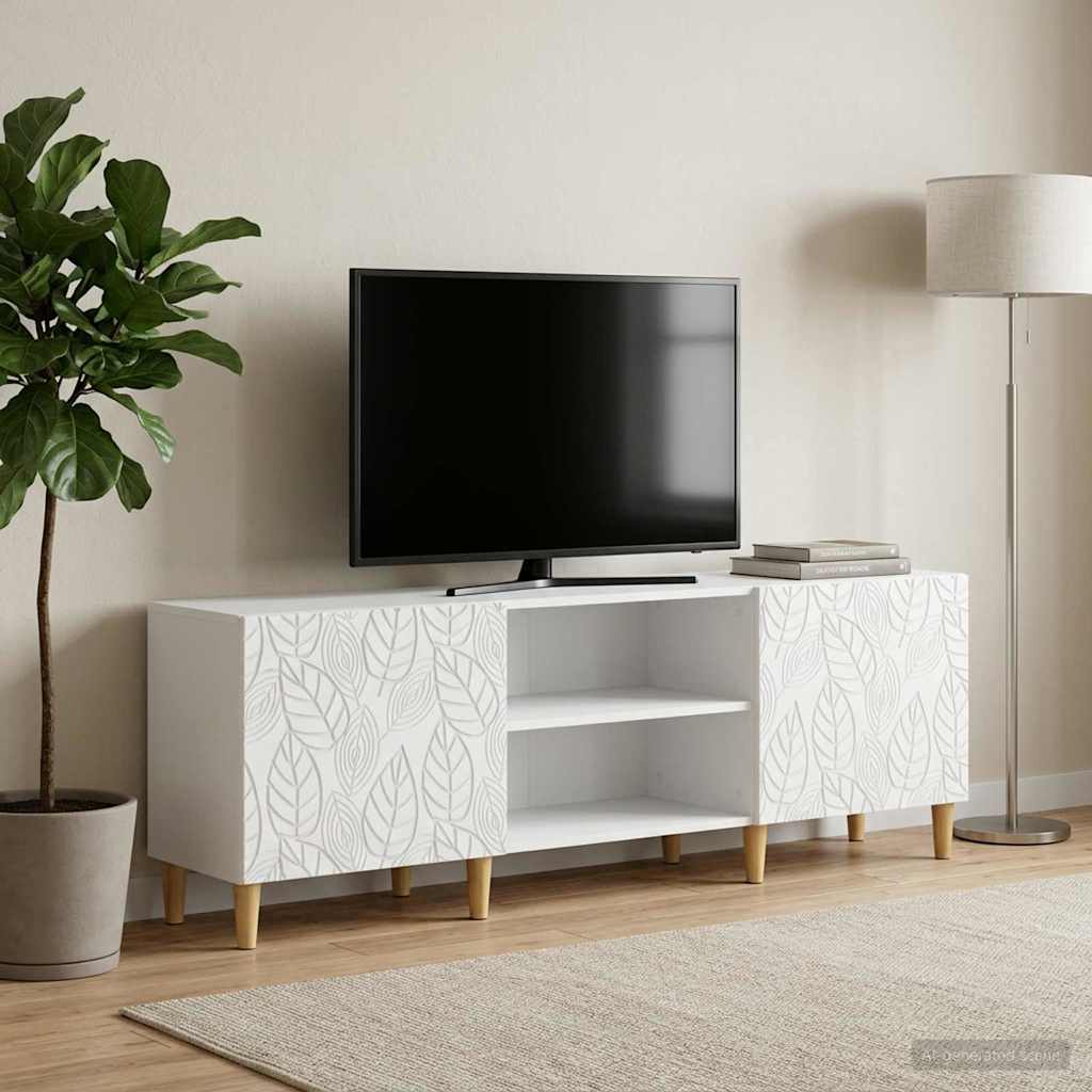 TV-kast 150 x 31 x 50 cm Wit Bewerkt hout – afbeelding 1