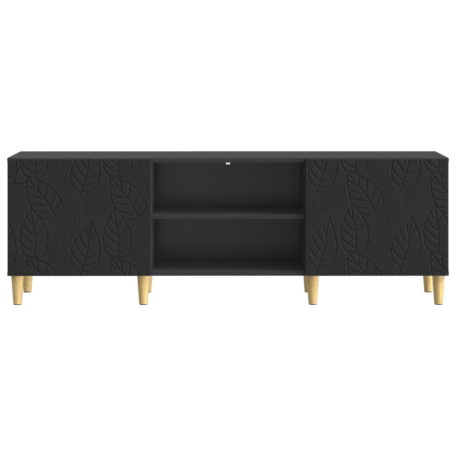 TV-kast 150 x 31 x 50 cm Zwart Bewerkt hout – afbeelding 5