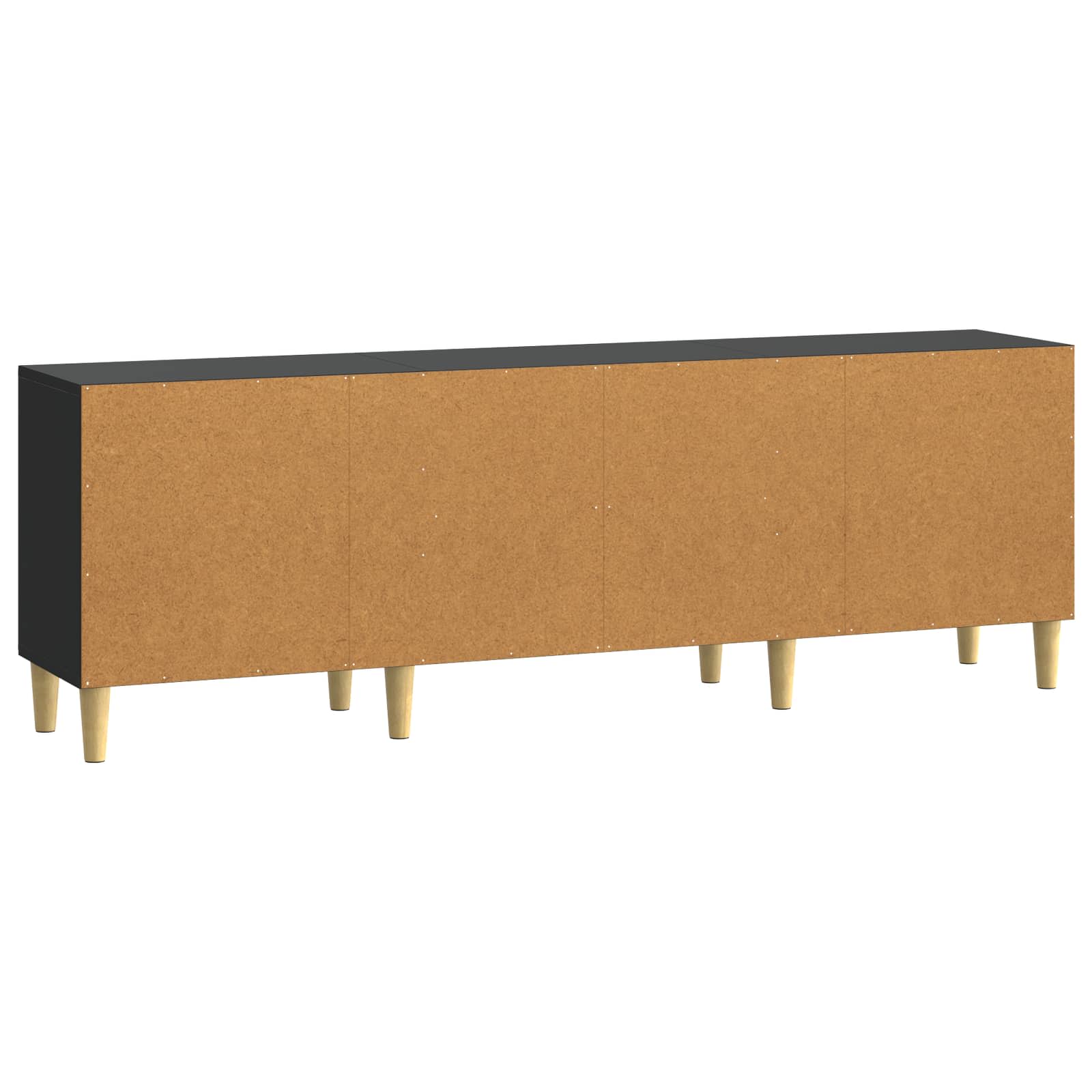 TV-kast 150 x 31 x 50 cm Zwart Bewerkt hout – afbeelding 7