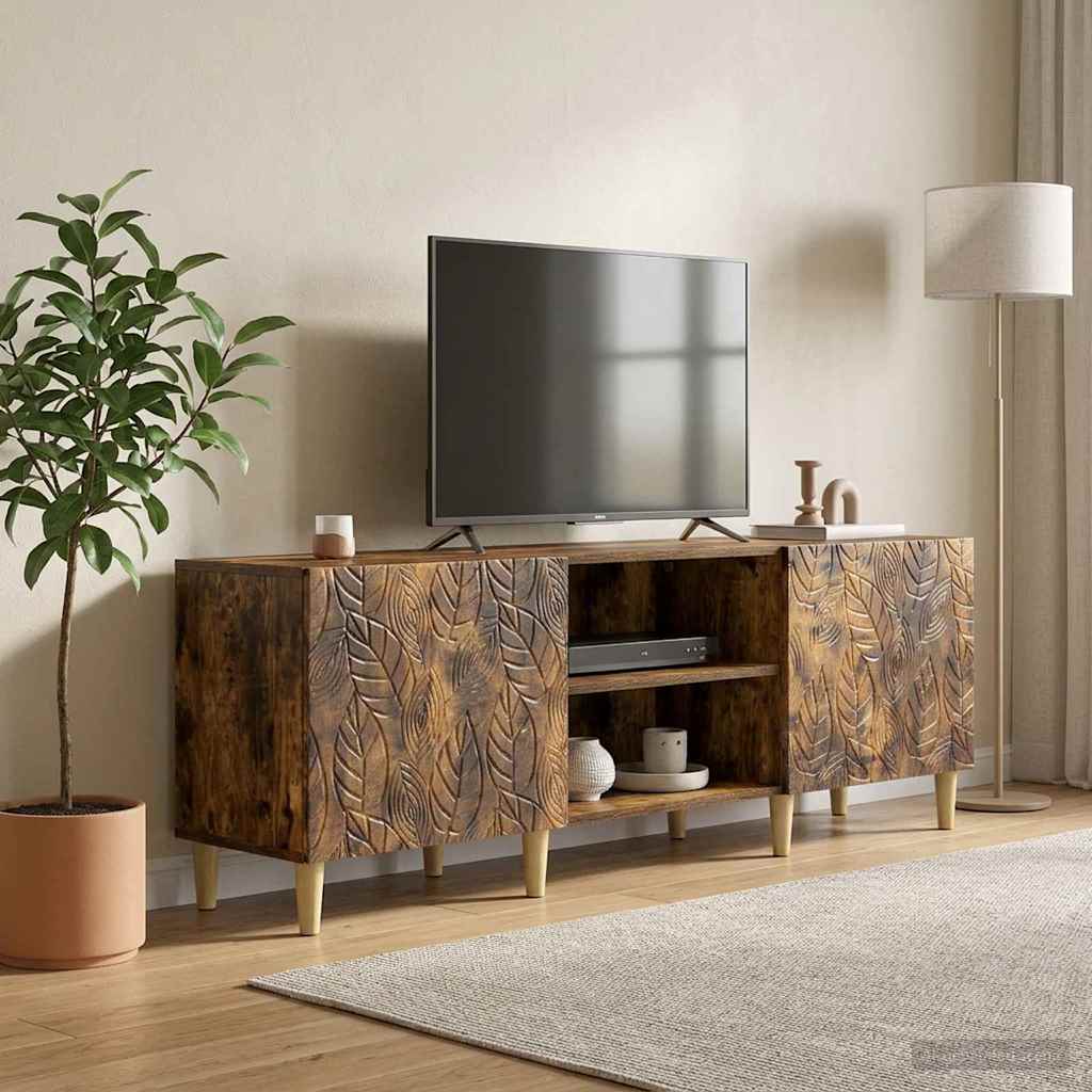 TV-kast 150 x 31 x 50 cm Gerookt eiken Bewerkt hout – afbeelding 1