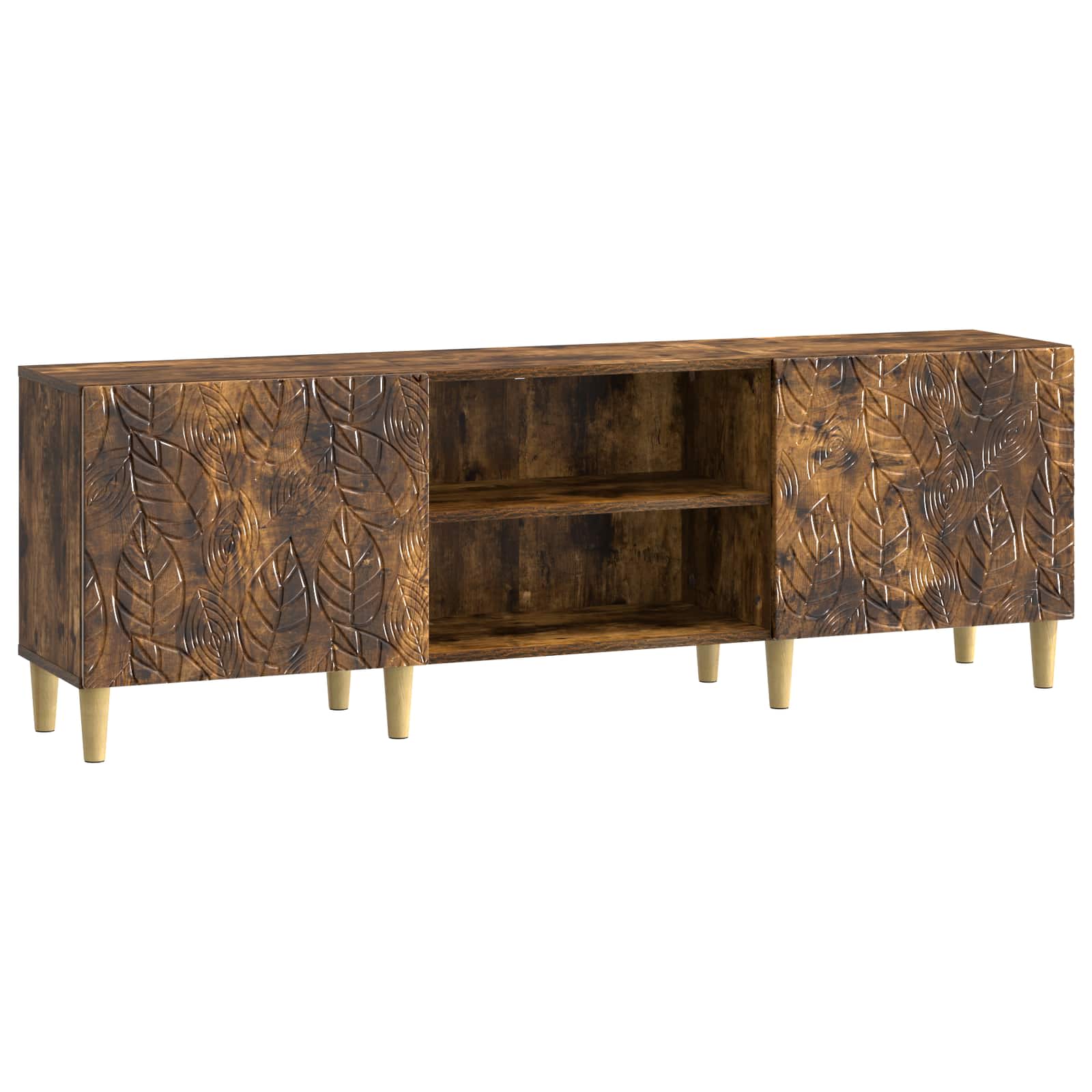 TV-kast 150 x 31 x 50 cm Gerookt eiken Bewerkt hout – afbeelding 2