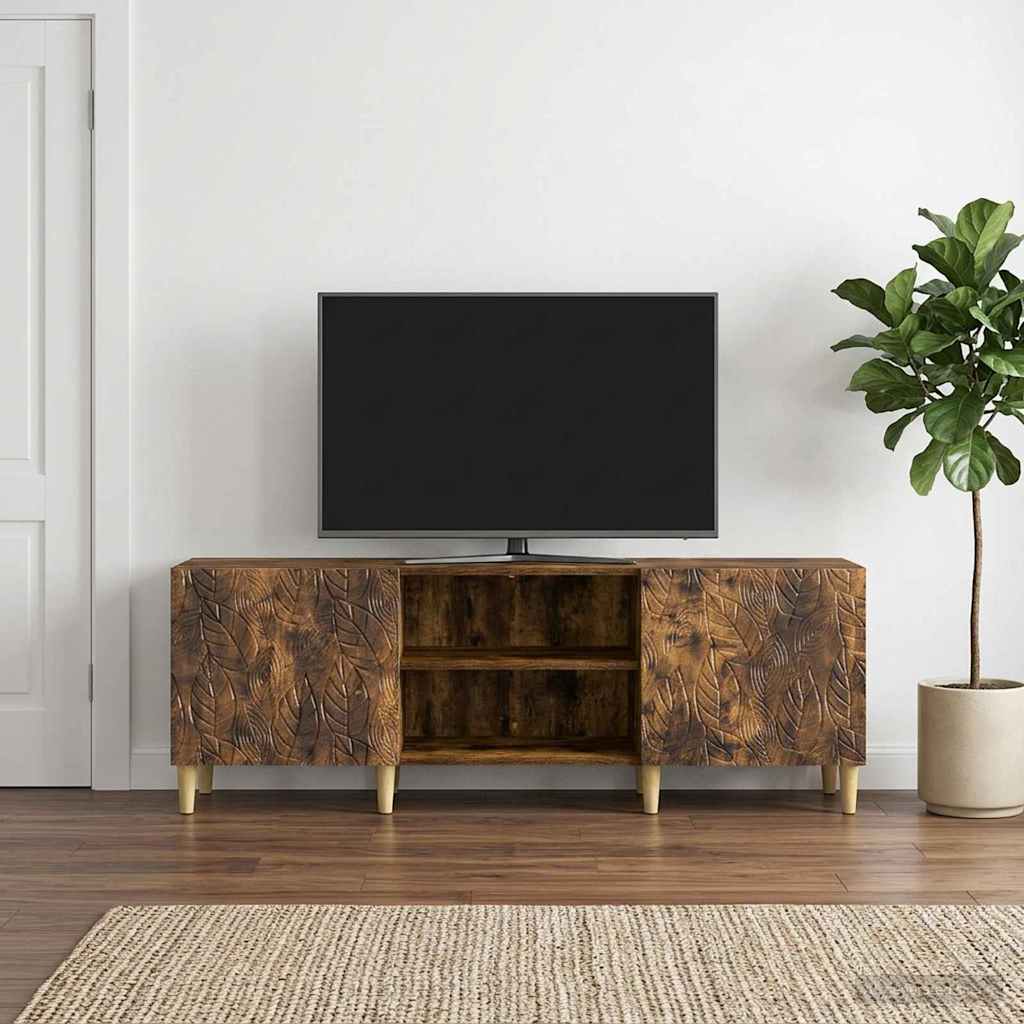 TV-kast 150 x 31 x 50 cm Gerookt eiken Bewerkt hout – afbeelding 3